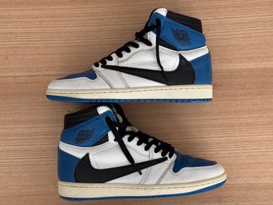Travis Scott × fragment design × Nike Air Jordan 1 Retro High OG SP "Military Blue"
