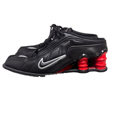 Martine Rose × Nike Women's Shox MR4 "Black/Metallic Silver Comet Red"