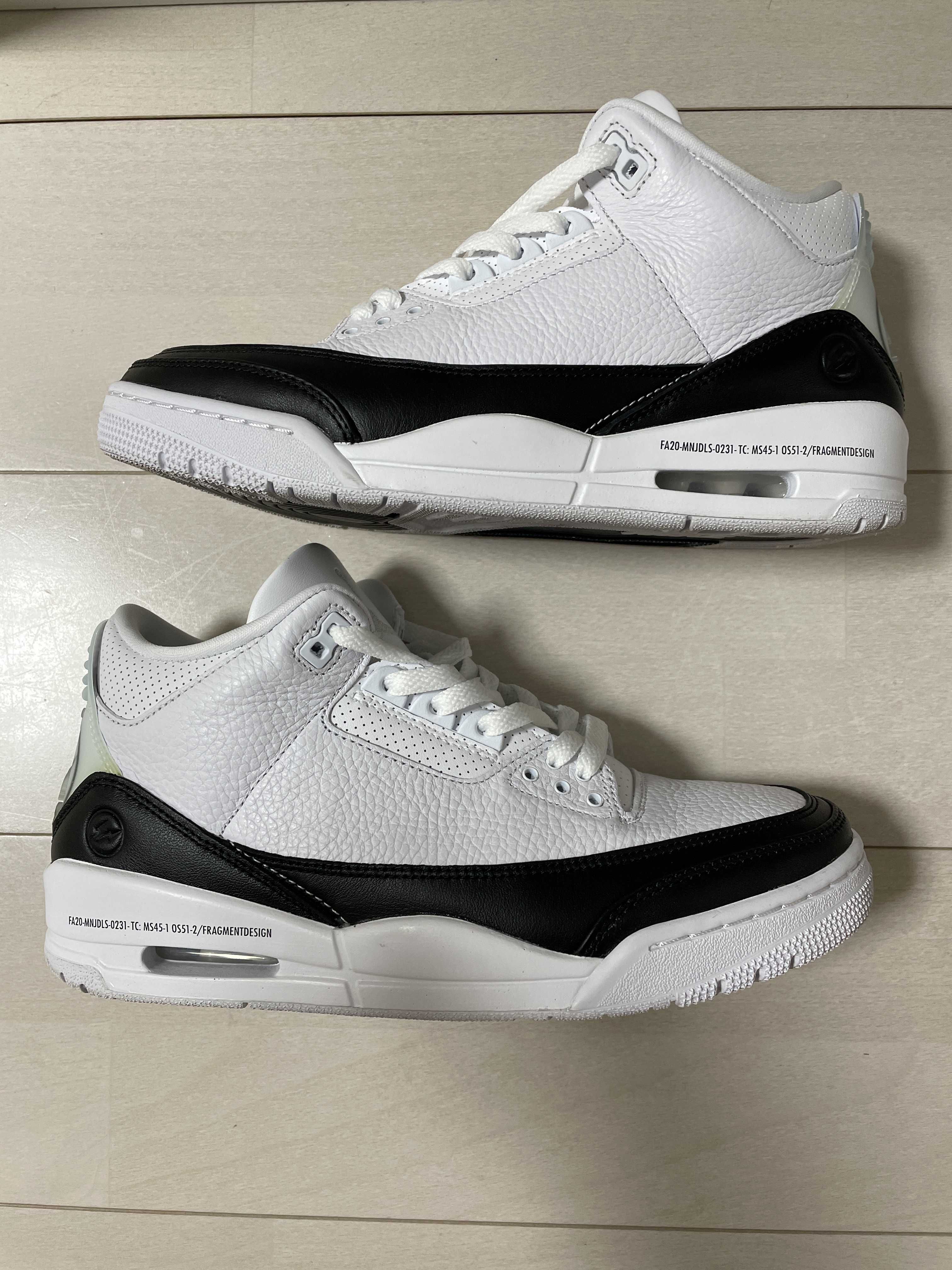 Fragment × Nike Air Jordan 3 "White/Black"