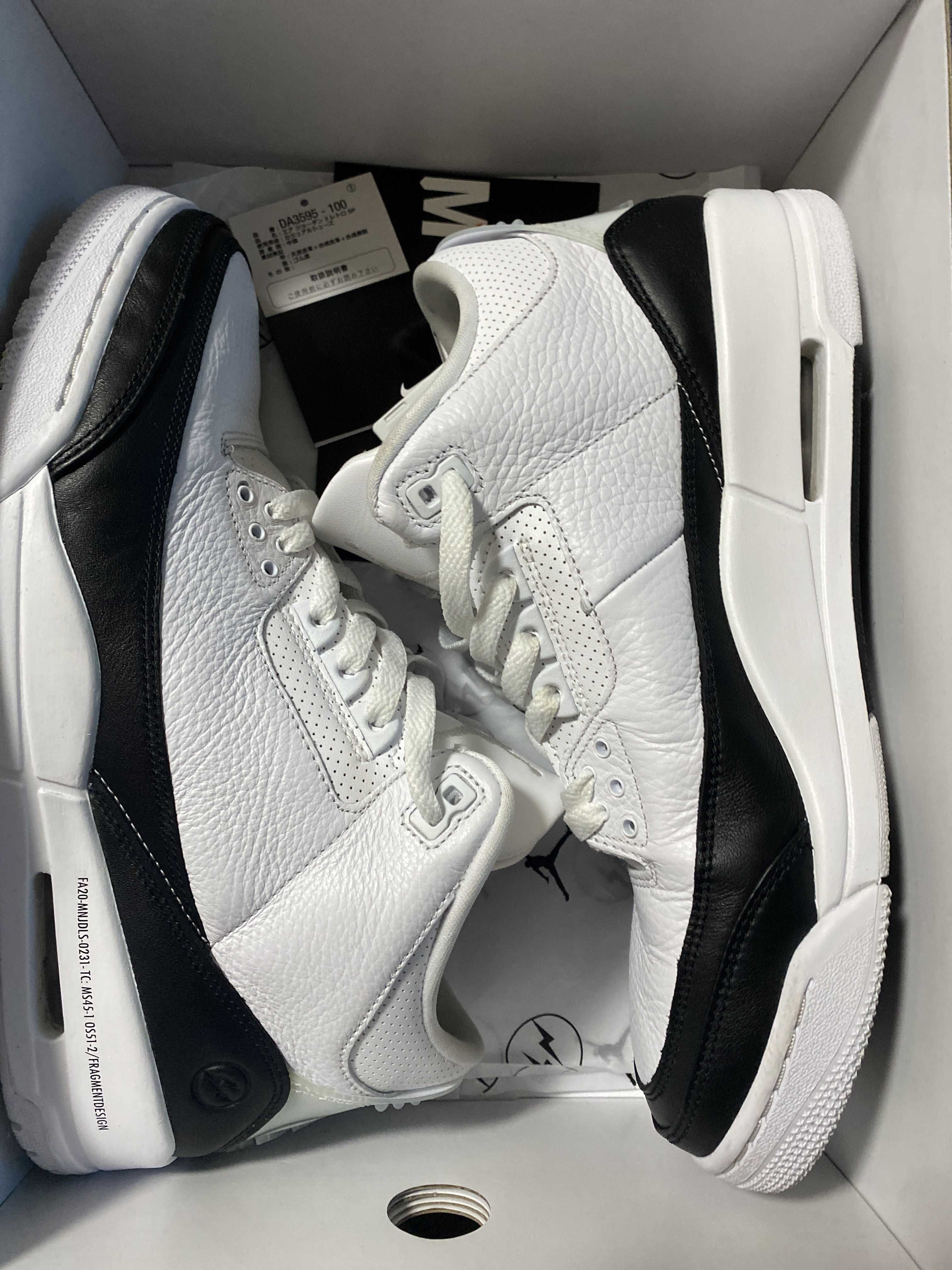 Fragment × Nike Air Jordan 3 "White/Black"