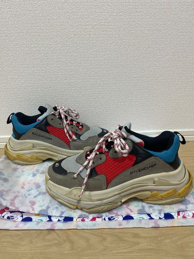 BALENCIAGA Triple S "Red/Blue"
