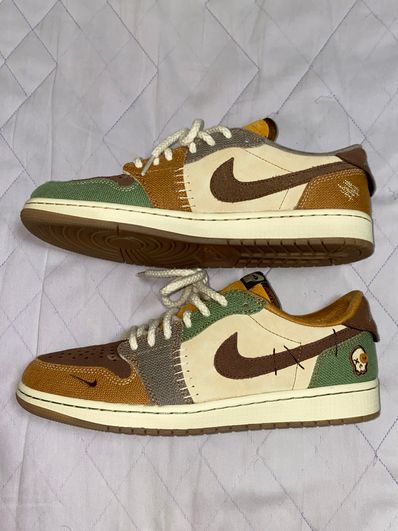 Zion Williamson × Nike Air Jordan 1 Low OG "Flax and Oil Green"
