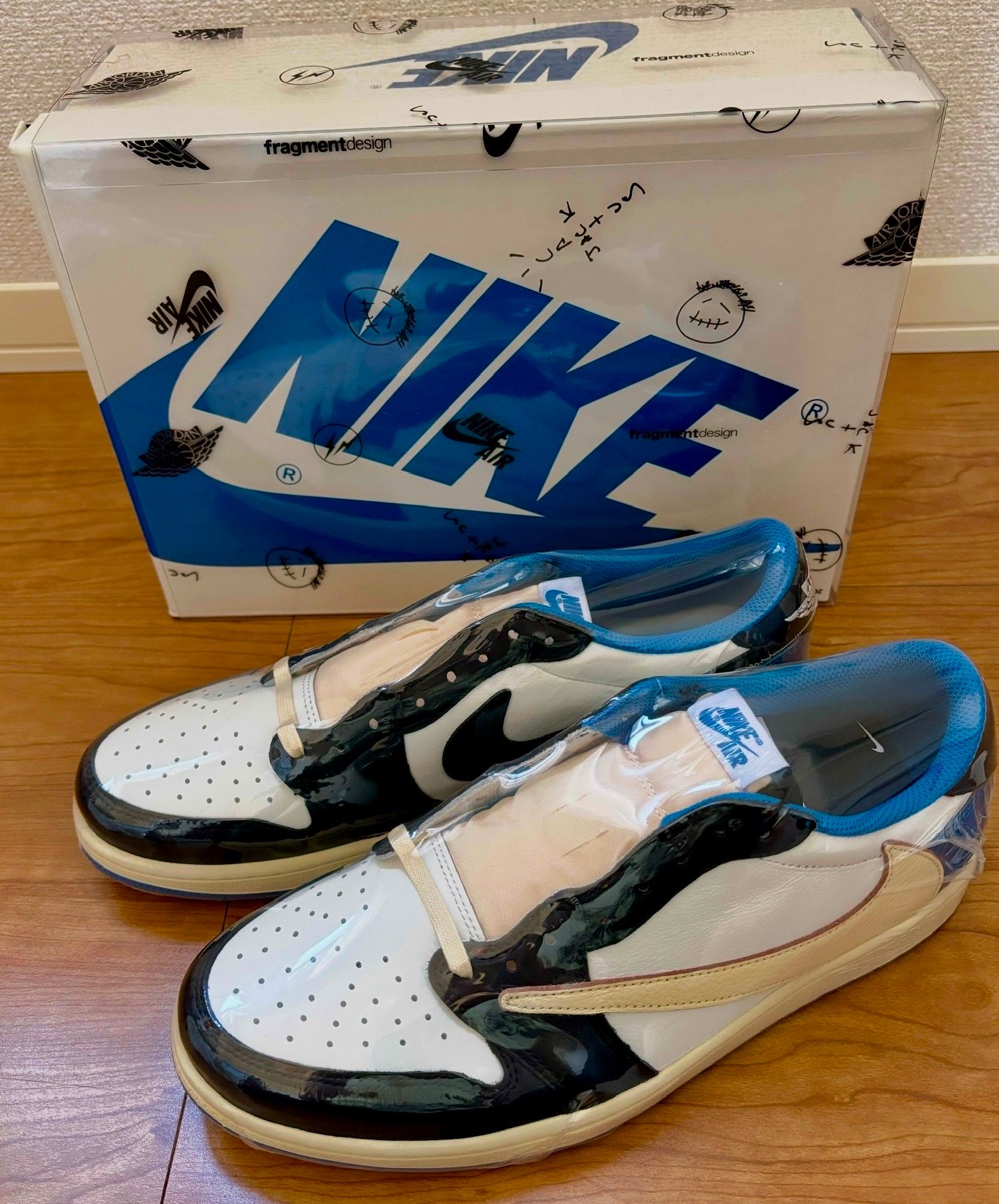 Travis Scott × fragment design × Nike Air Jordan 1 Low OG SP "Military Blue"