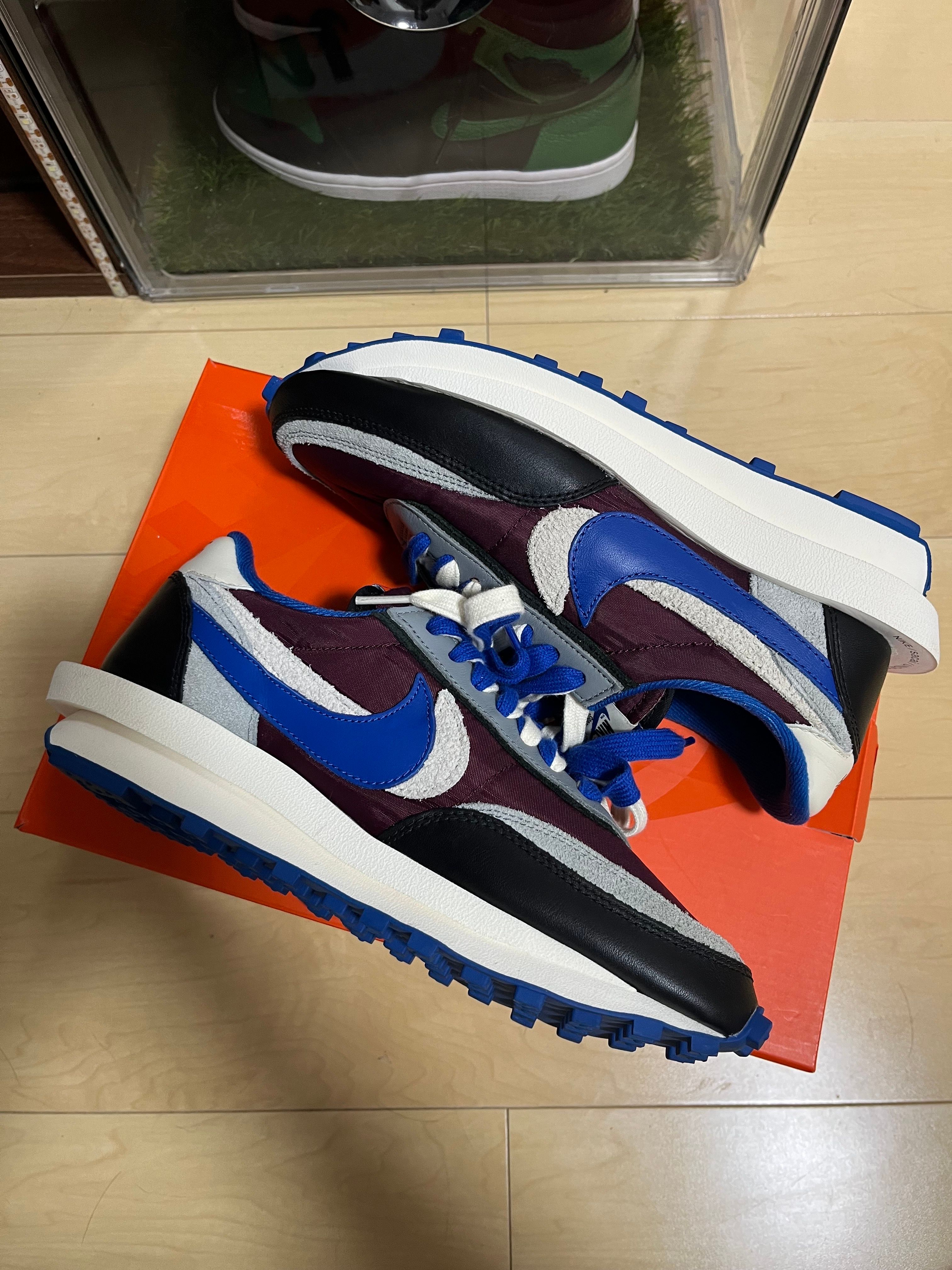 UNDERCOVER × sacai × Nike LD Waffle "Night Maroon/Pale Ivory-Ground Grey-Team Royal"