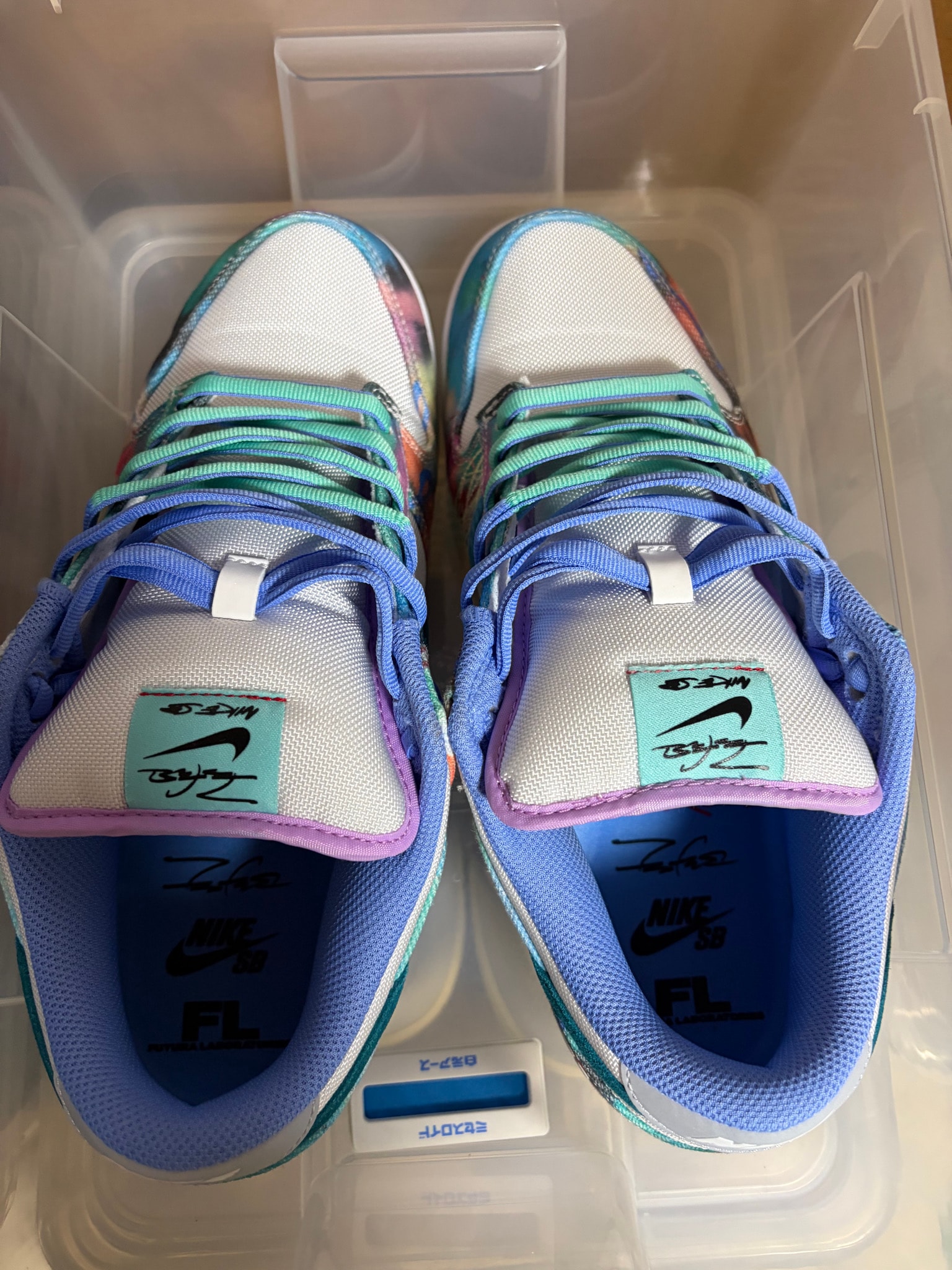 Futura × Nike SB Dunk Low "White and Geode Teal"