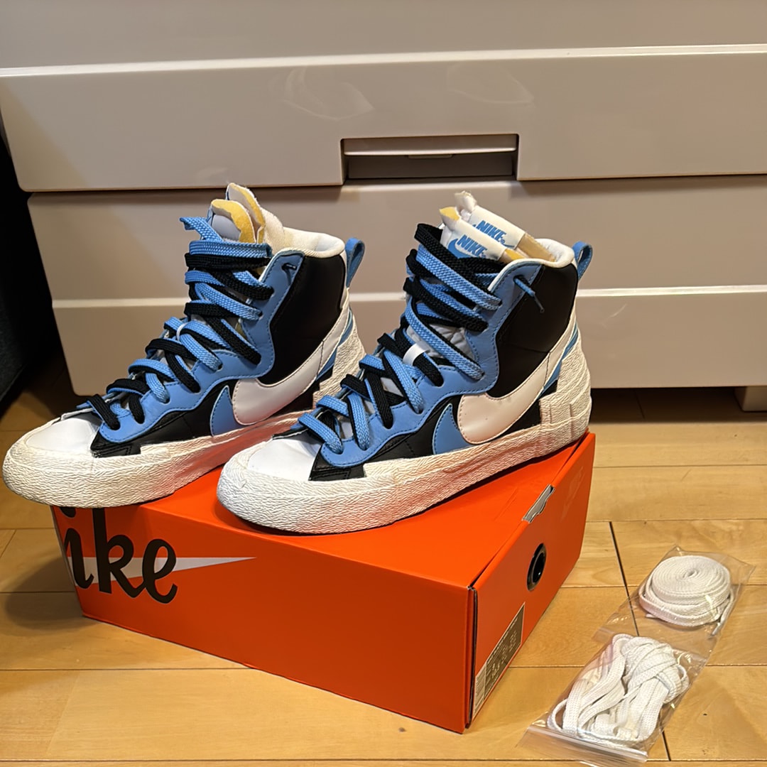 sacai × NIKE BLAZER MID "BLACK / BLUE"