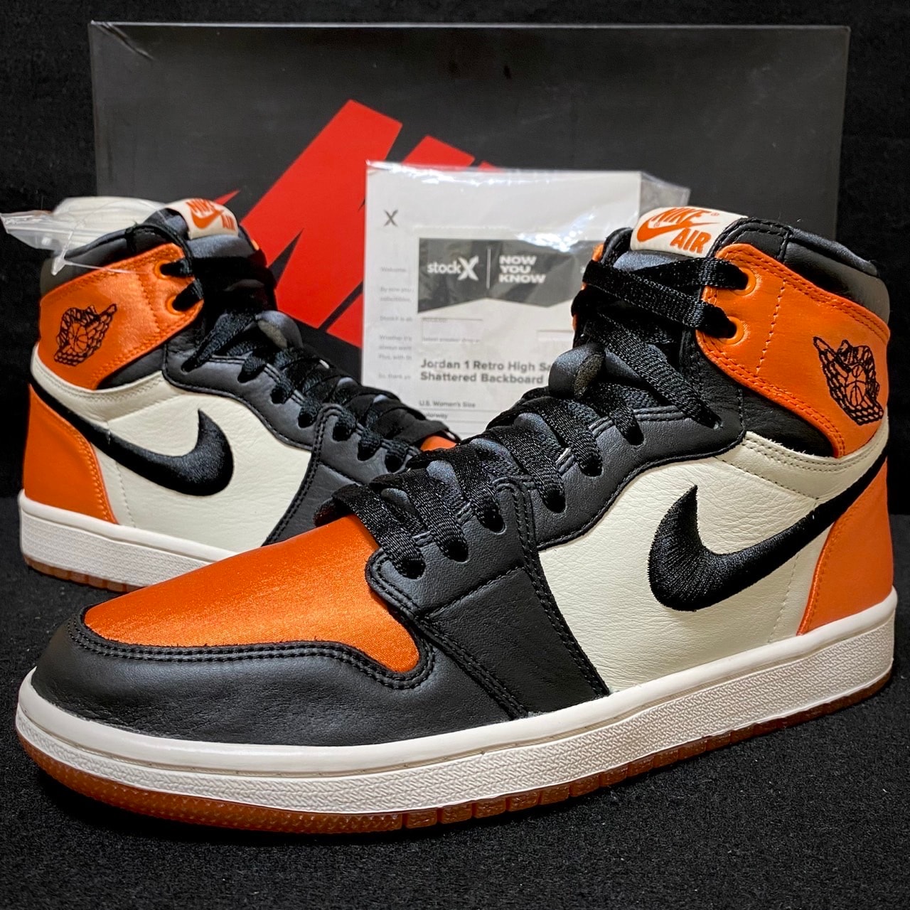 Nike Women's Air Jordan 1 High "Satin Shattered Backboard"