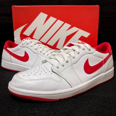 Nike Air Jordan 1 Retro Low OG "White and University Red"