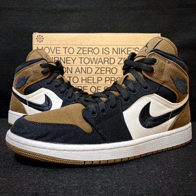 Nike Women's Air Jordan 1 Mid SE "Olive Toe"