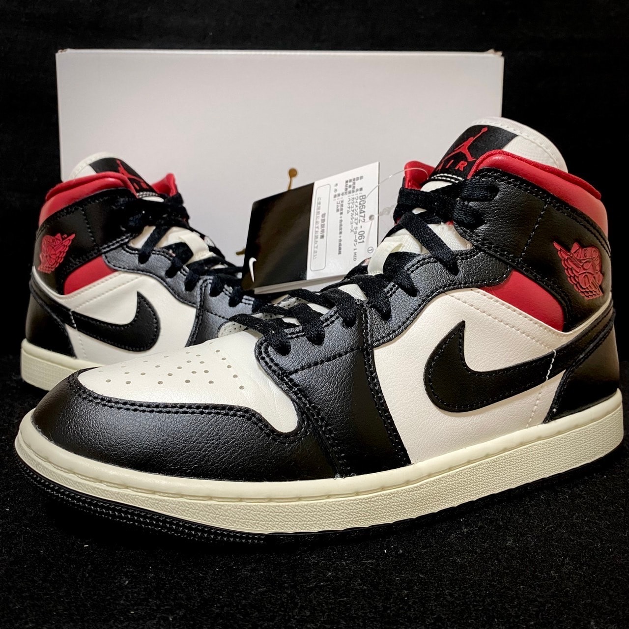 Nike Women's Air Jordan 1 Mid "Black/Gym Red"