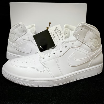 Nike Women's Air Jordan 1 Mid "Triple White"