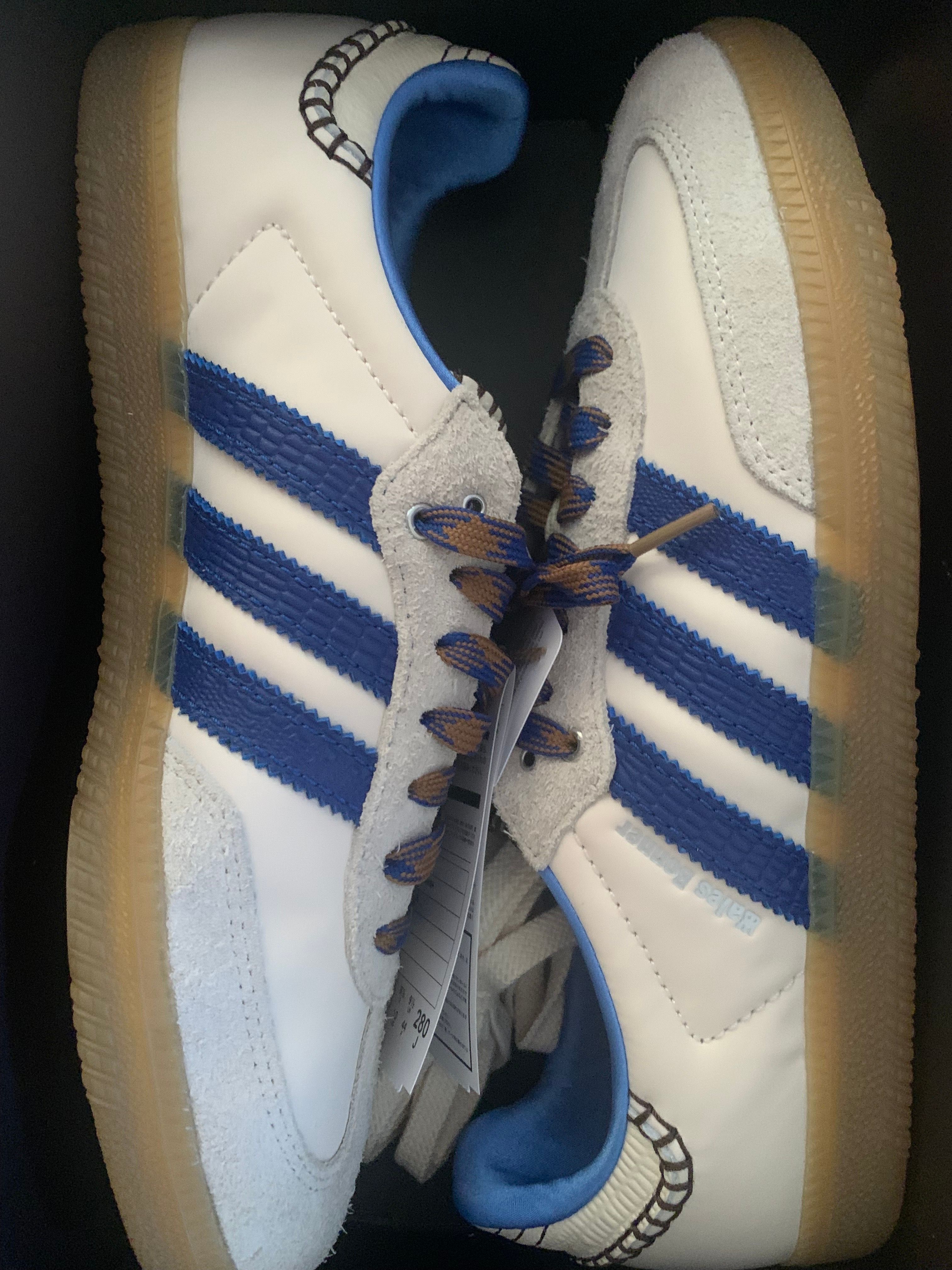 Wales Bonner × adidas Nylon Samba "Wonder Clay/Team Royal Blue/Wonder White"