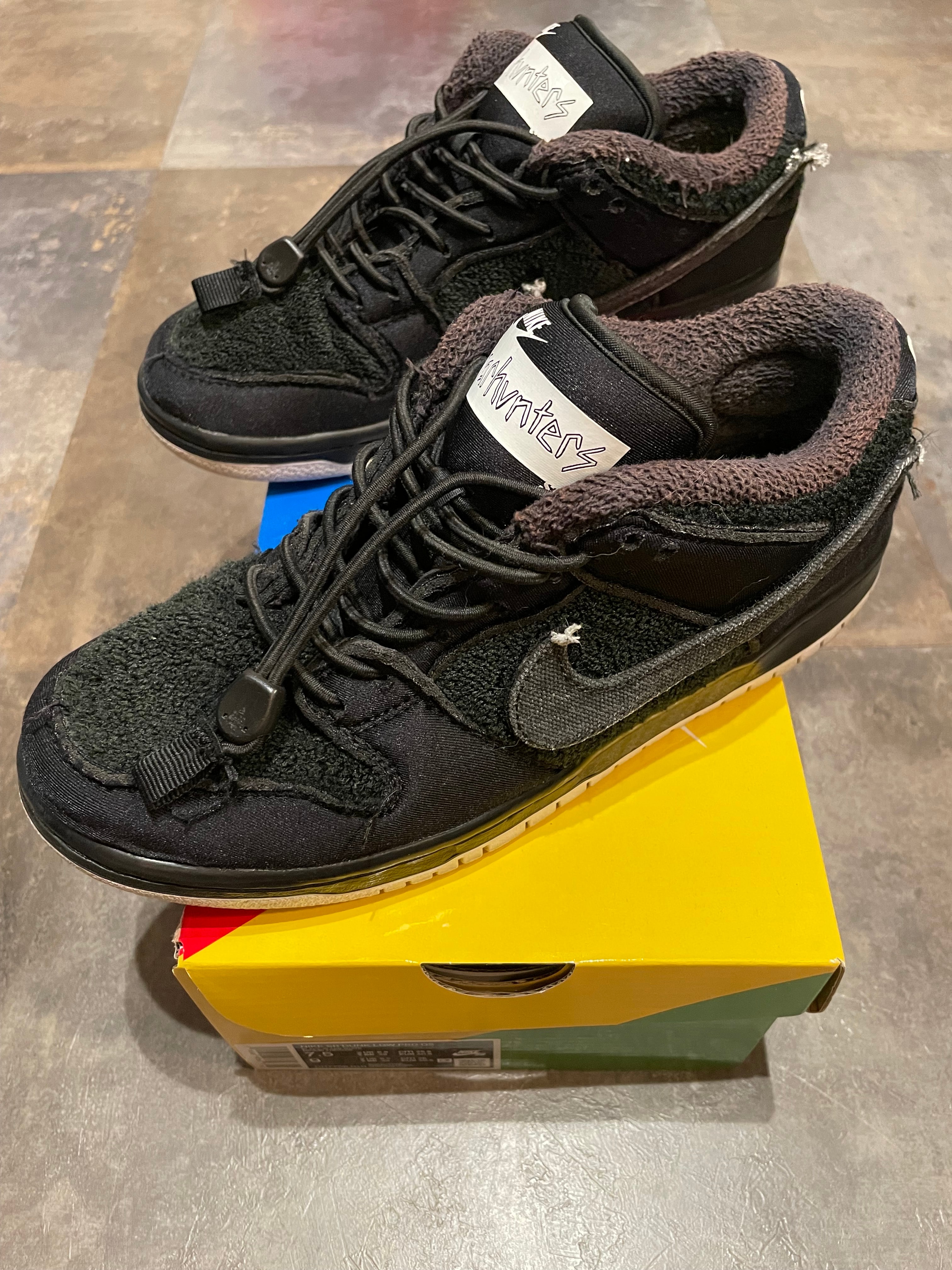 Gnarhunters × Nike SB Dunk Low "Black/White"