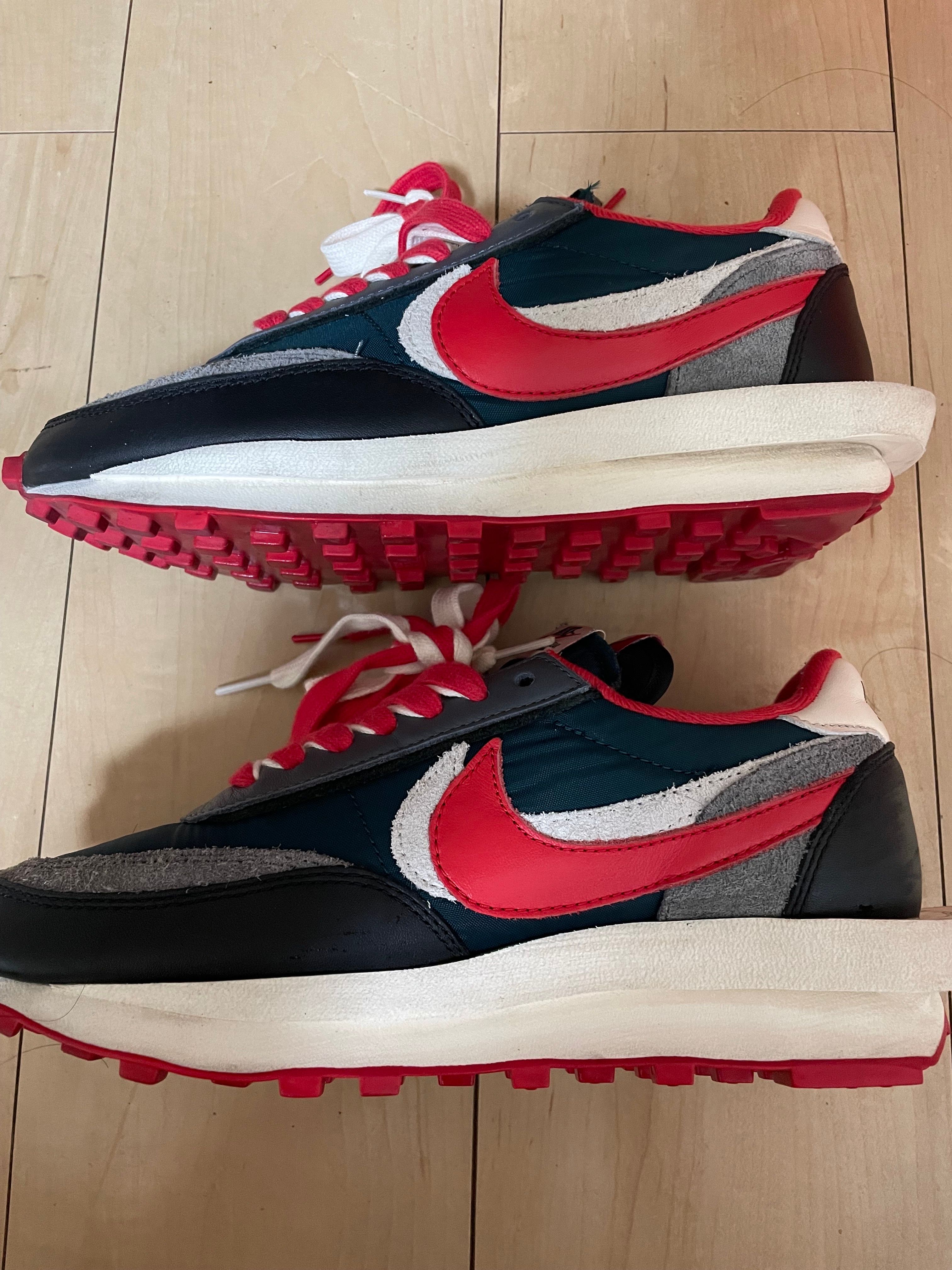 UNDERCOVER × sacai × Nike LD Waffle "Midnight Spruce/Pale Ivory-Dark Grey-University Red"