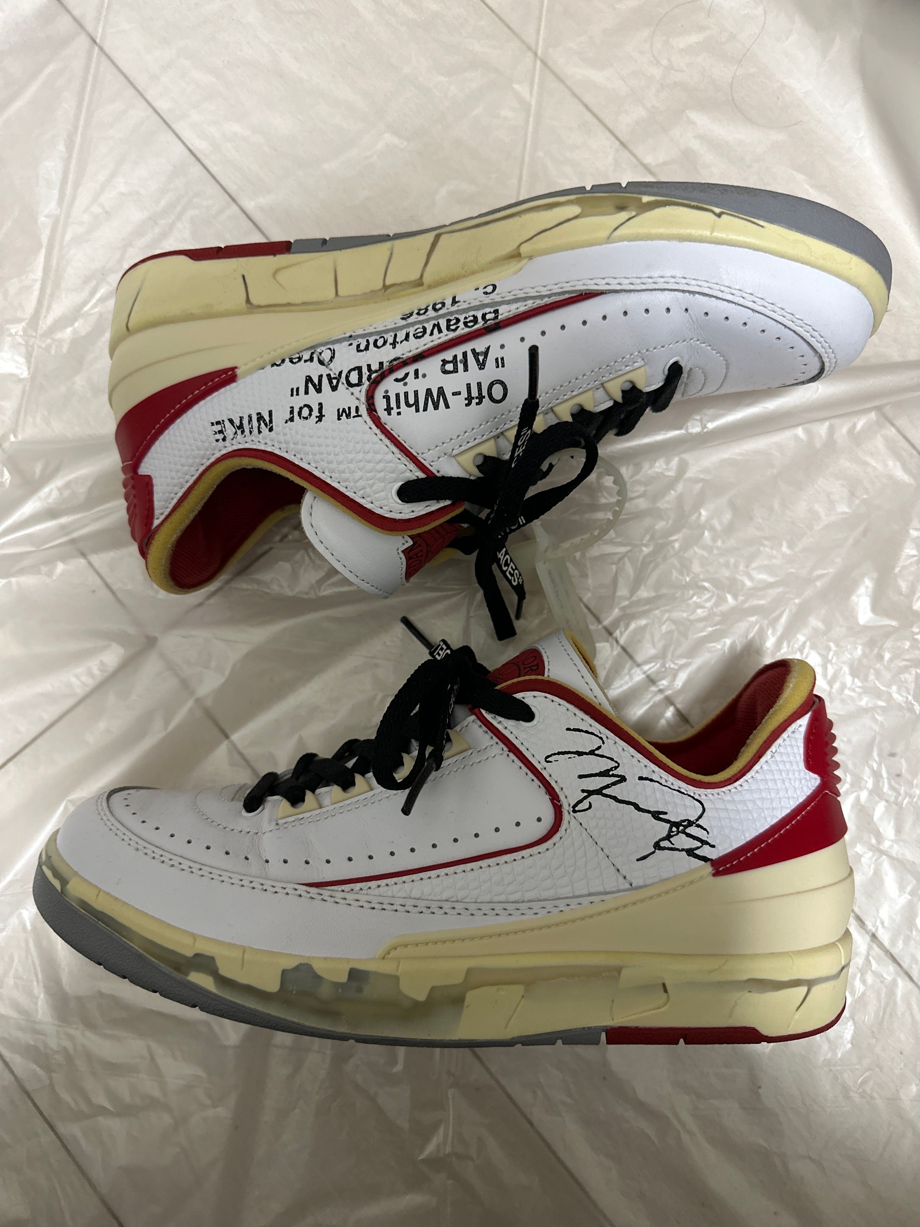 Off-White × Nike Air Jordan 2 Low "White and Varsity Red"