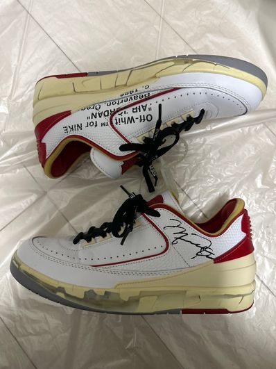 Off-White × Nike Air Jordan 2 Low "White and Varsity Red"