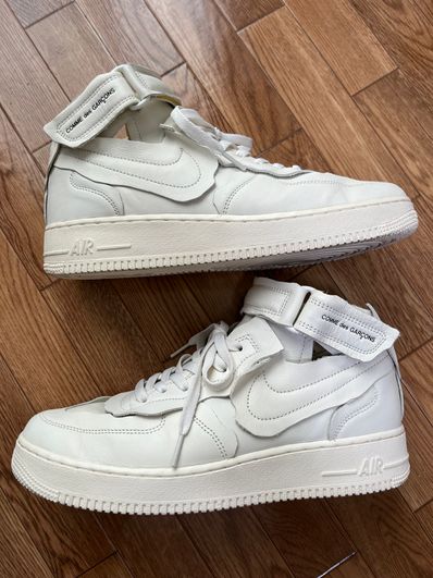 COMME des GARCONS × Nike Air Force 1 Mid "White"