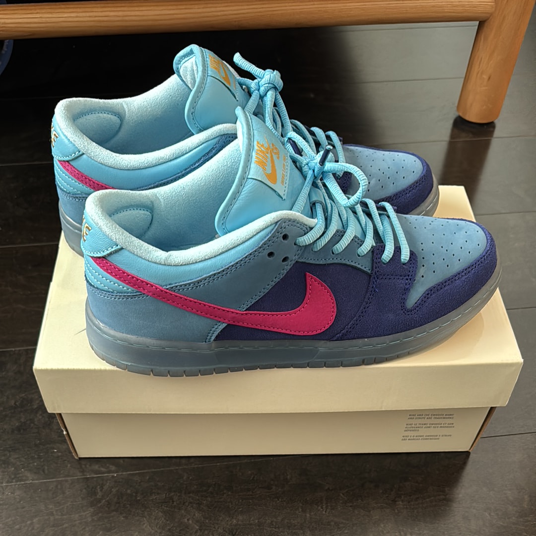 Run The Jewels × Nike SB Dunk Low "Deep Royal Blue and Active Pink"
