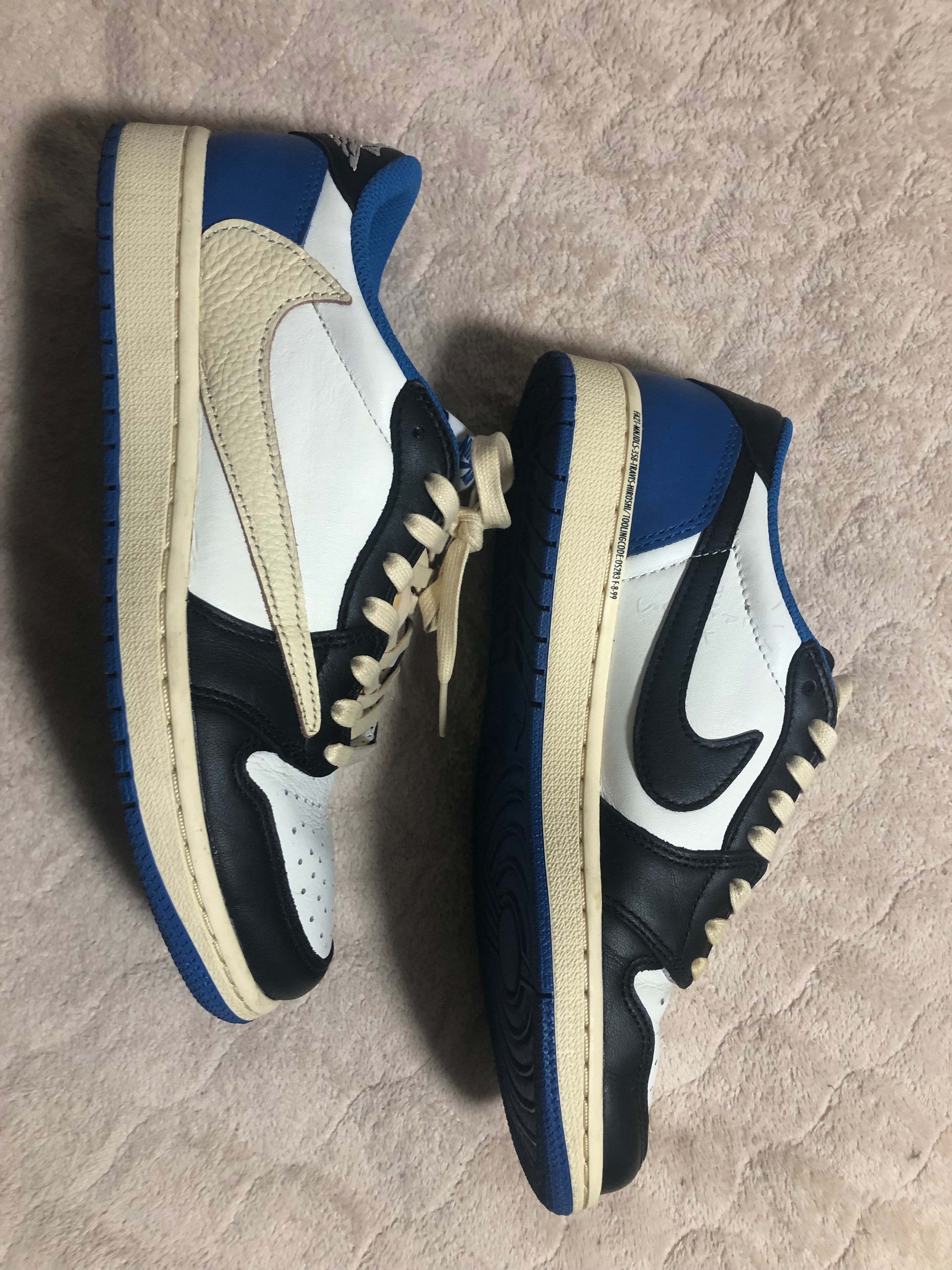 Travis Scott × fragment design × Nike Air Jordan 1 Low OG SP "Military Blue"