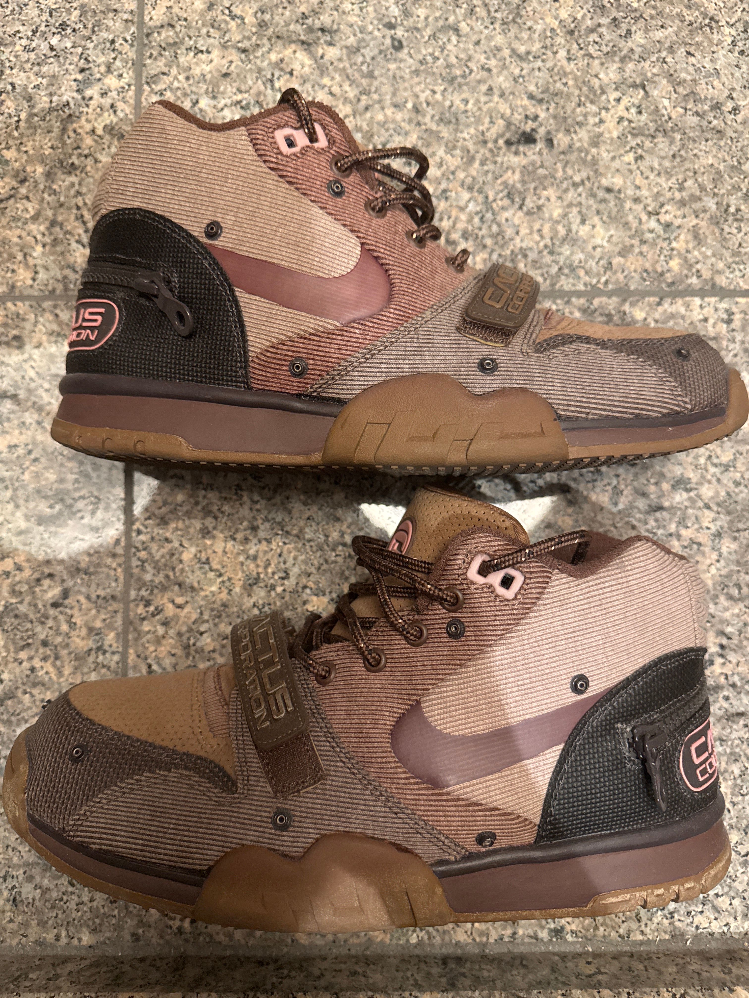 Travis Scott x Nike Air Trainer 1 SP "Archaeo Brown and Rust Pink"