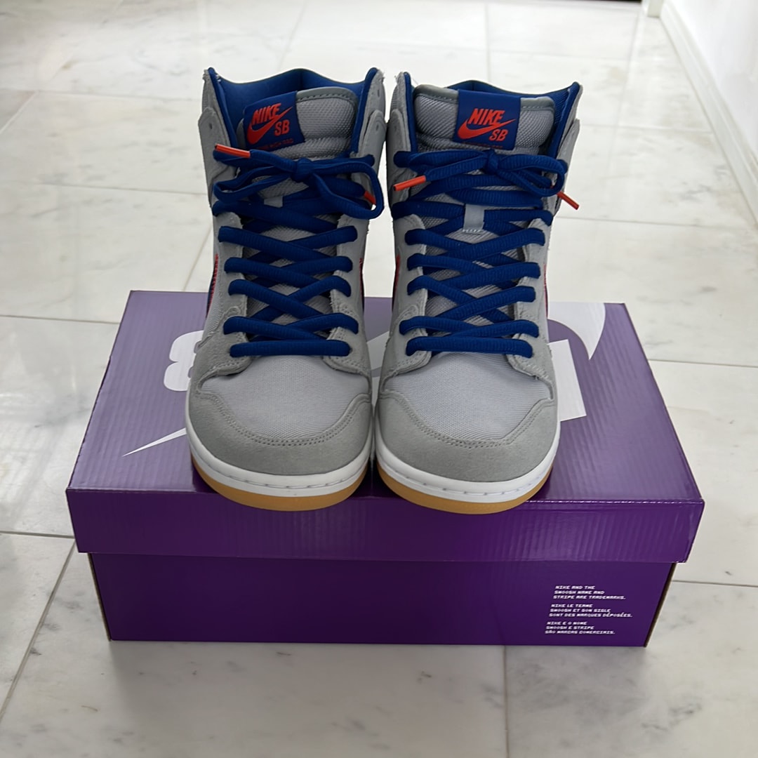 Nike SB Dunk High "Rush Blue and Team Orange/New York Mets" 