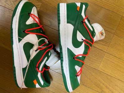 Off-White × Nike Dunk Low "White/Pine Green"