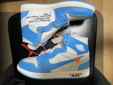 Off-White × Nike Air Jordan 1 High UNC "White/Dark Powder Blue"