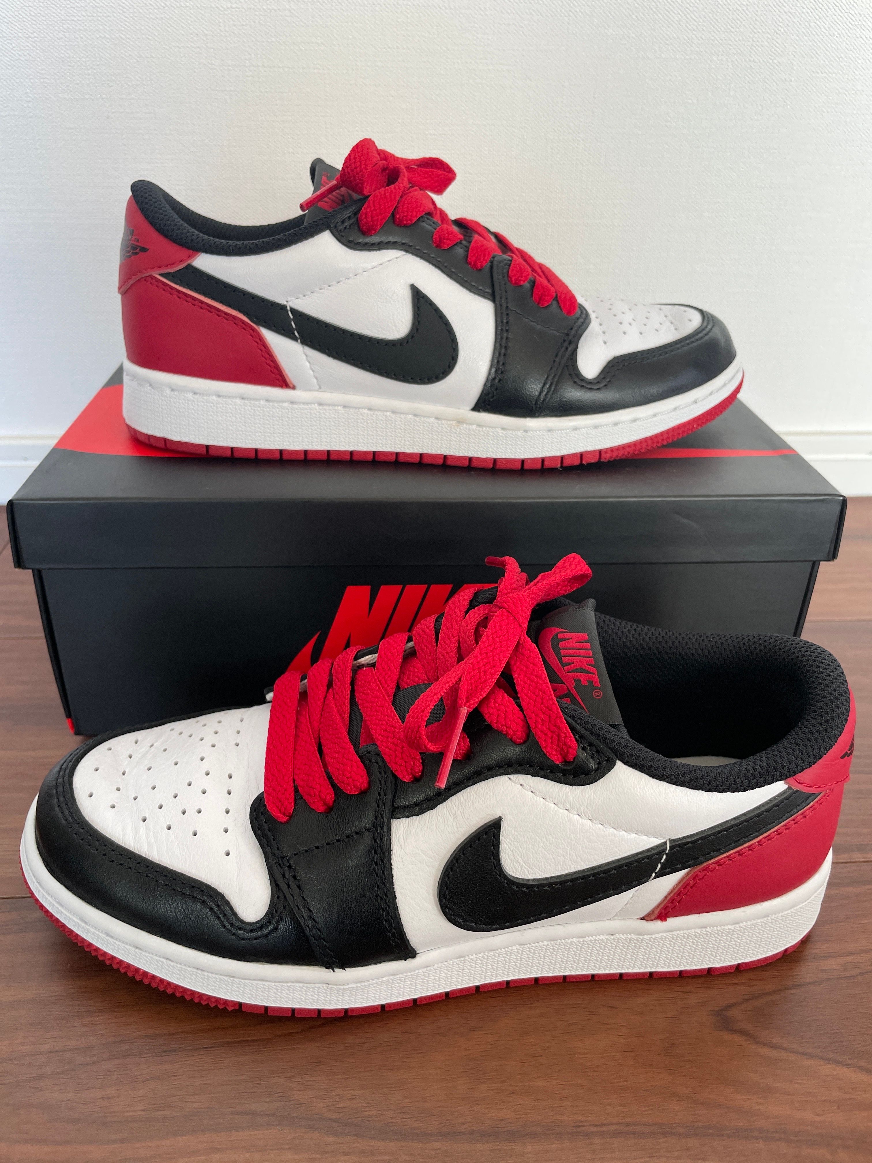 Nike GS Air Jordan 1 Retro Low OG "Black Toe"