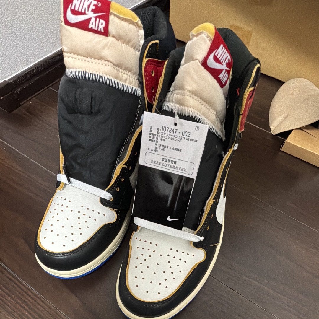 fragment design × UNION × Nike Air Jordan 1 High OG "Black/Varsity Red"