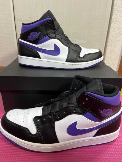 Nike Air Jordan 1 Mid "Black/Court Purple"