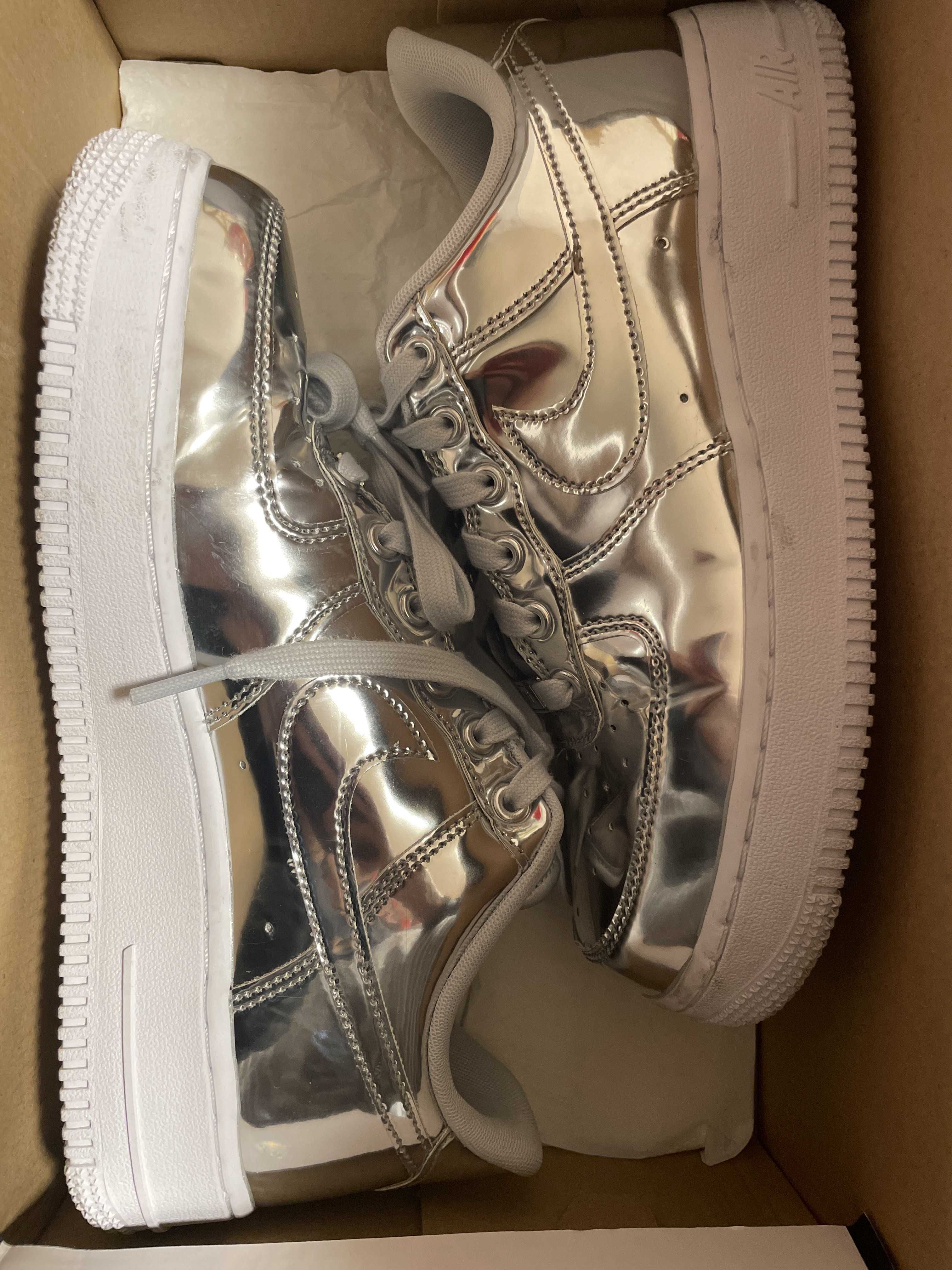 Nike Women's Air Force 1 Low Metallic "Chrome"