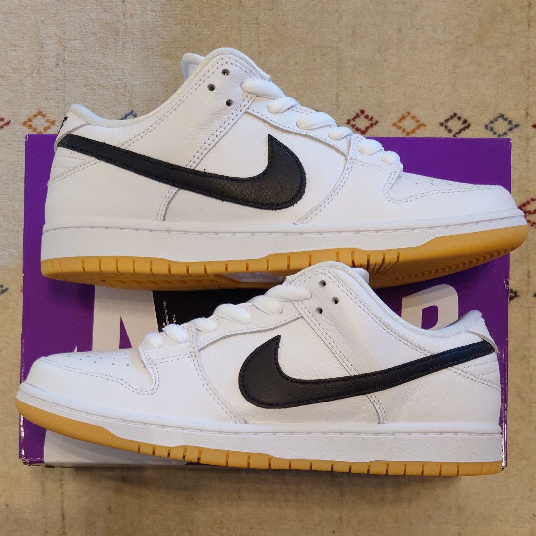 Nike SB Dunk Low Pro "White/Black-White-Gum Light Brown"