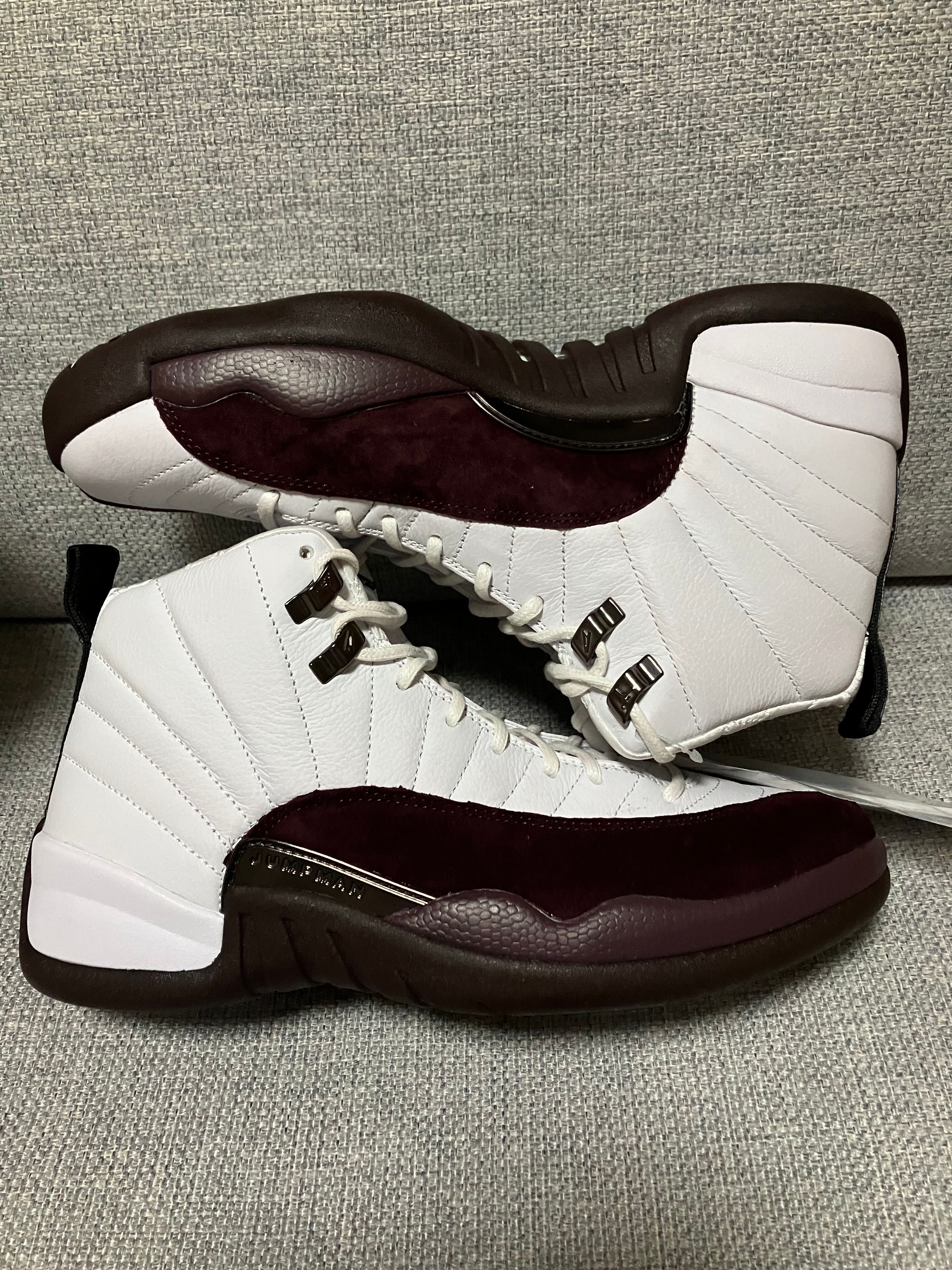 A Ma Maniere × Nike Women's Air Jordan 12 "White and Burgundy Crush"