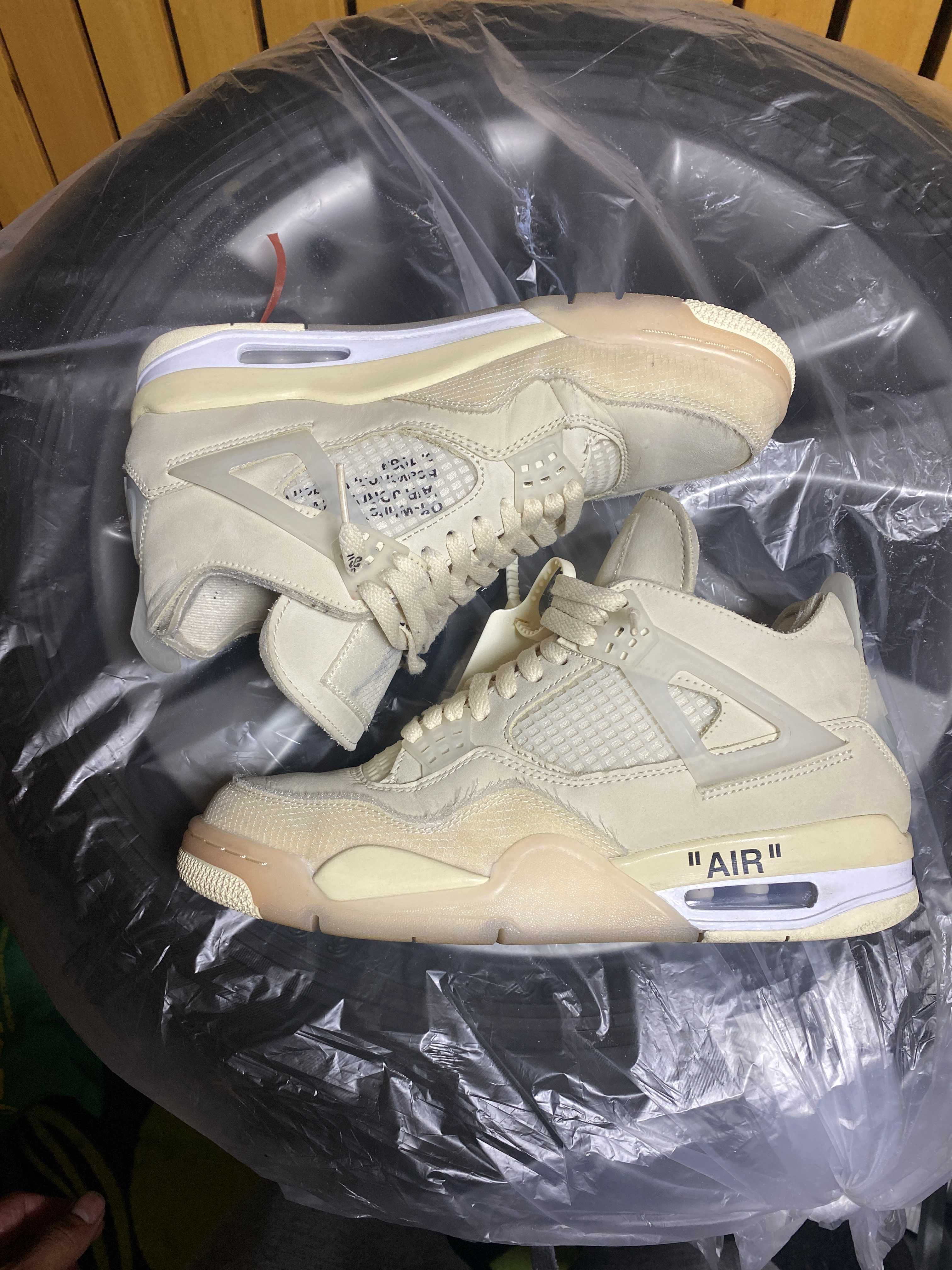 Off-White × Nike Women's Air Jordan 4 SP "Sail"