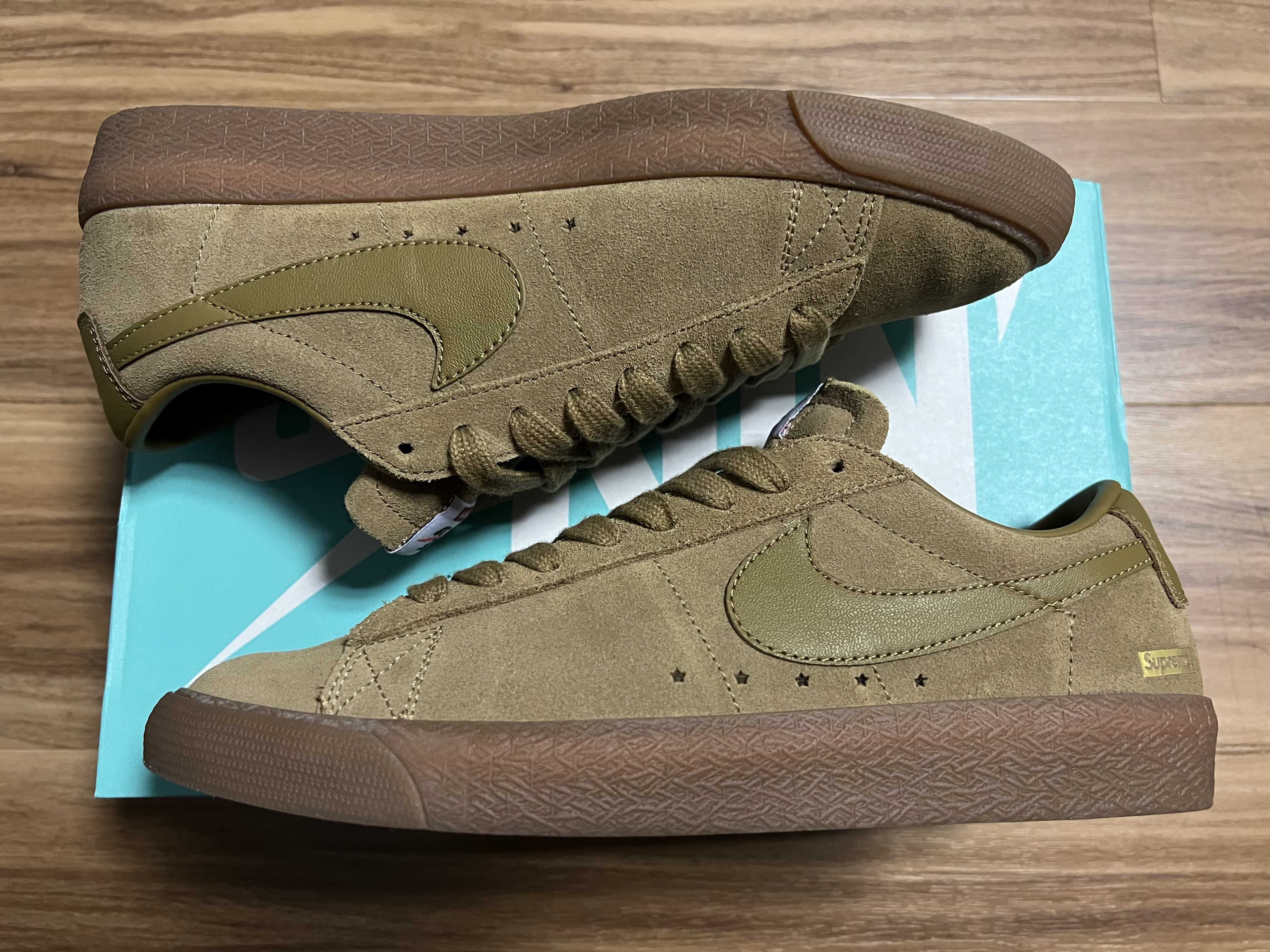 Supreme × Nike SB Blazer Low GT "Golden Beige"