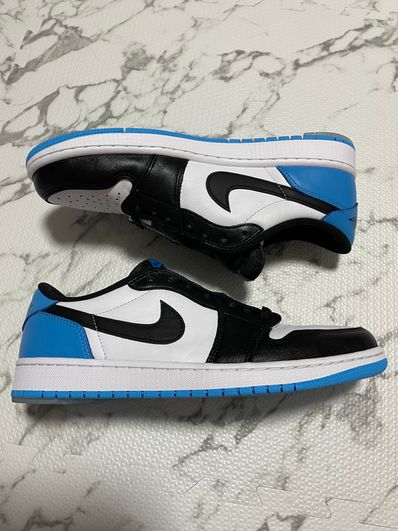 Nike Air Jordan 1 Low OG "Black and Dark Powder Blue/UNC"