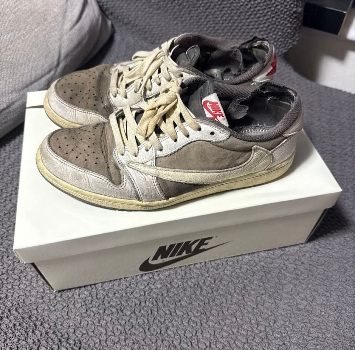 Travis Scott × Nike Air Jordan 1 Low OG SP "Reverse Mocha/Sail and Ridgerock"