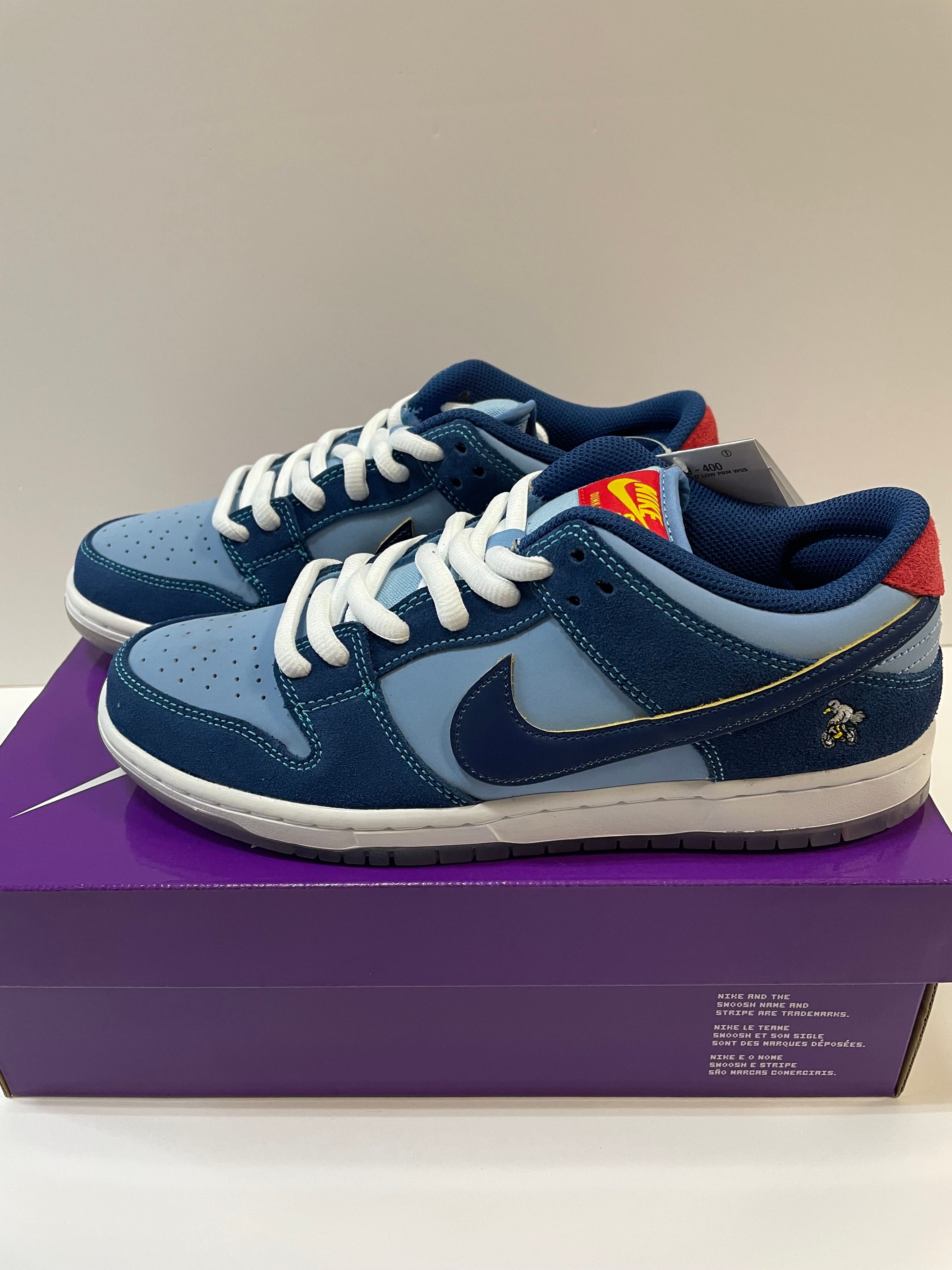 Why So Sad? × Nike SB Dunk Low "Coastal Blue/Speed Yellow-University Red"