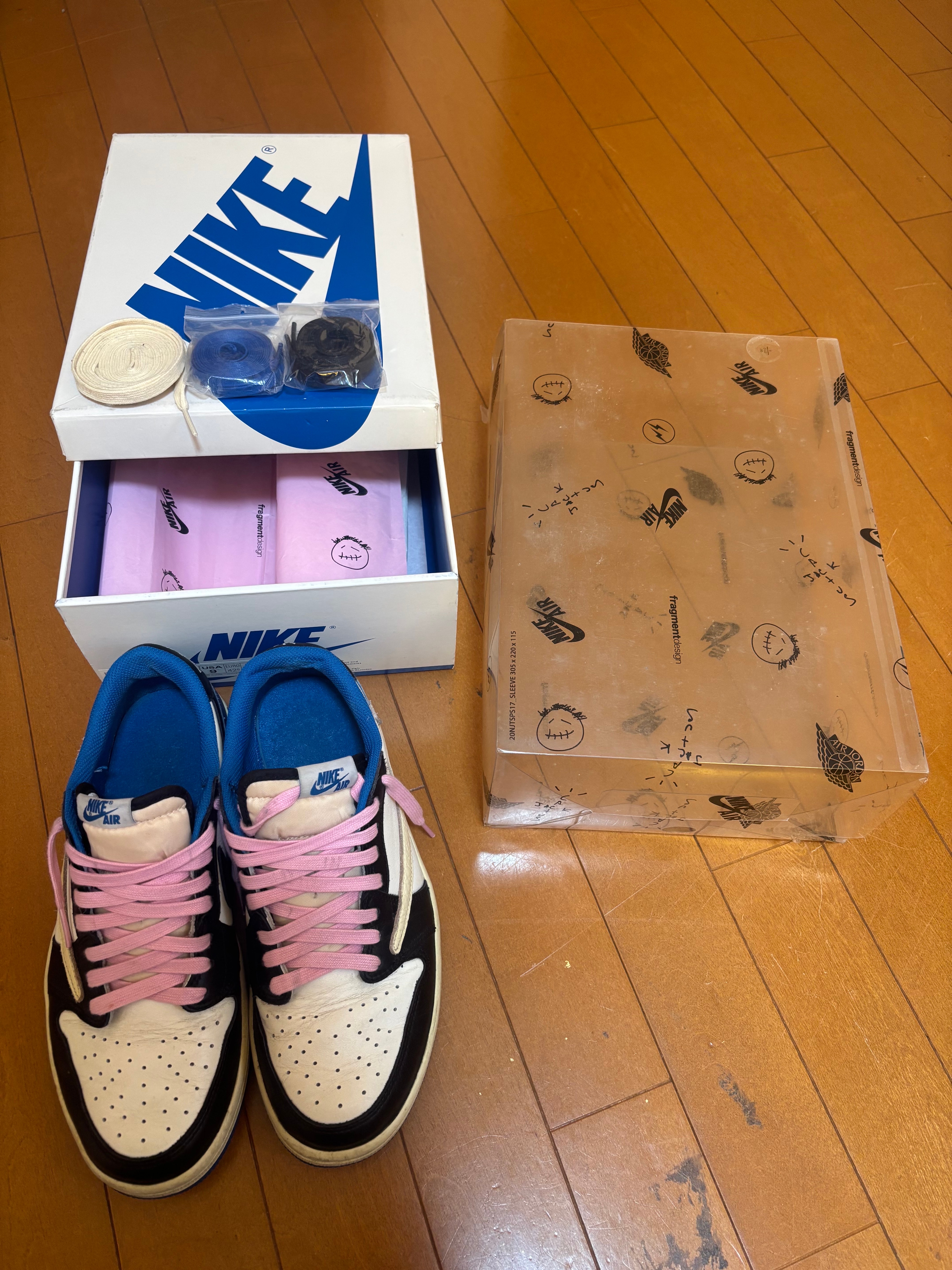 Travis Scott × fragment design × Nike Air Jordan 1 Low OG SP "Military Blue"