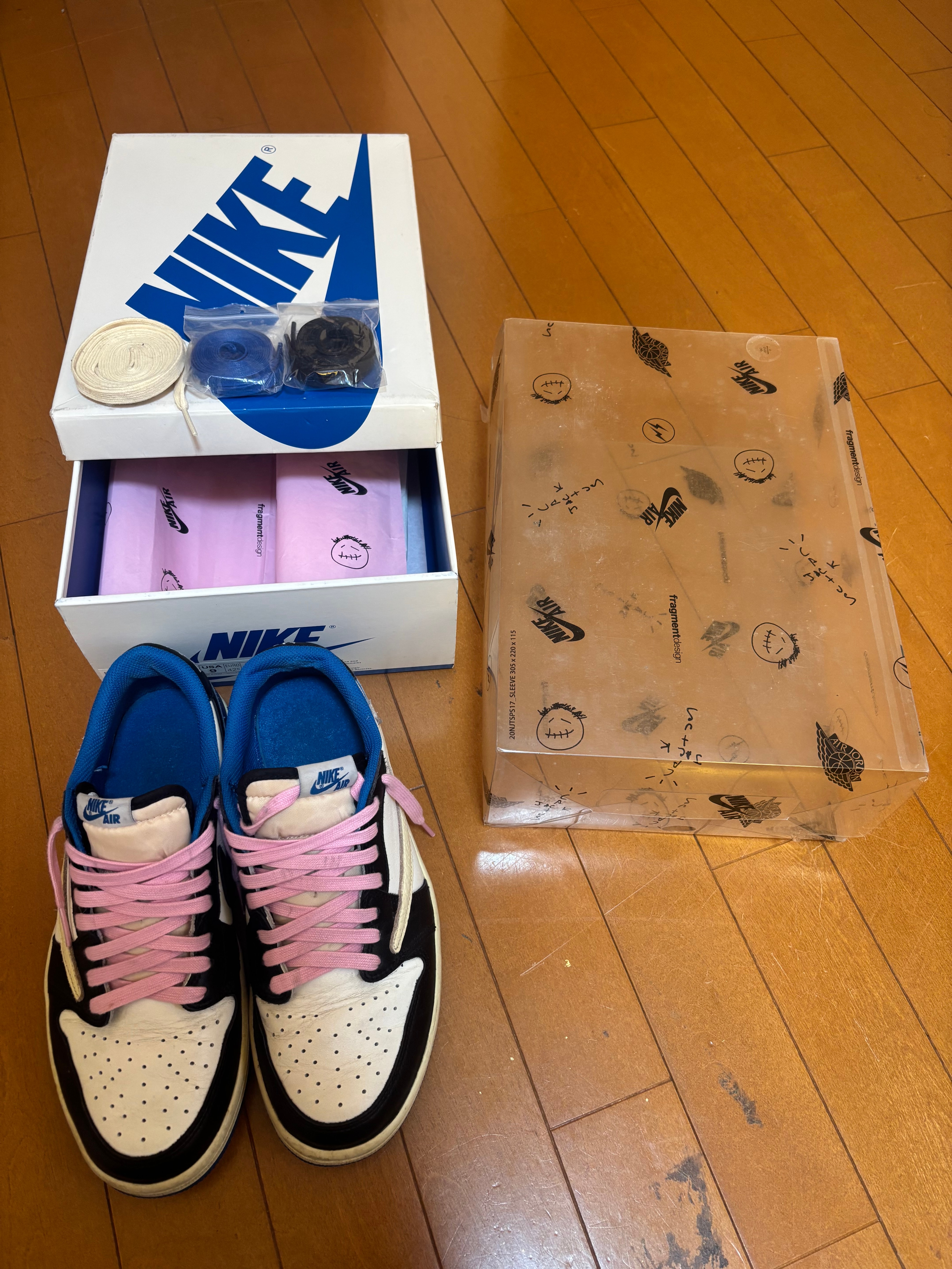 Travis Scott × fragment design × Nike Air Jordan 1 Low OG SP "Military Blue"