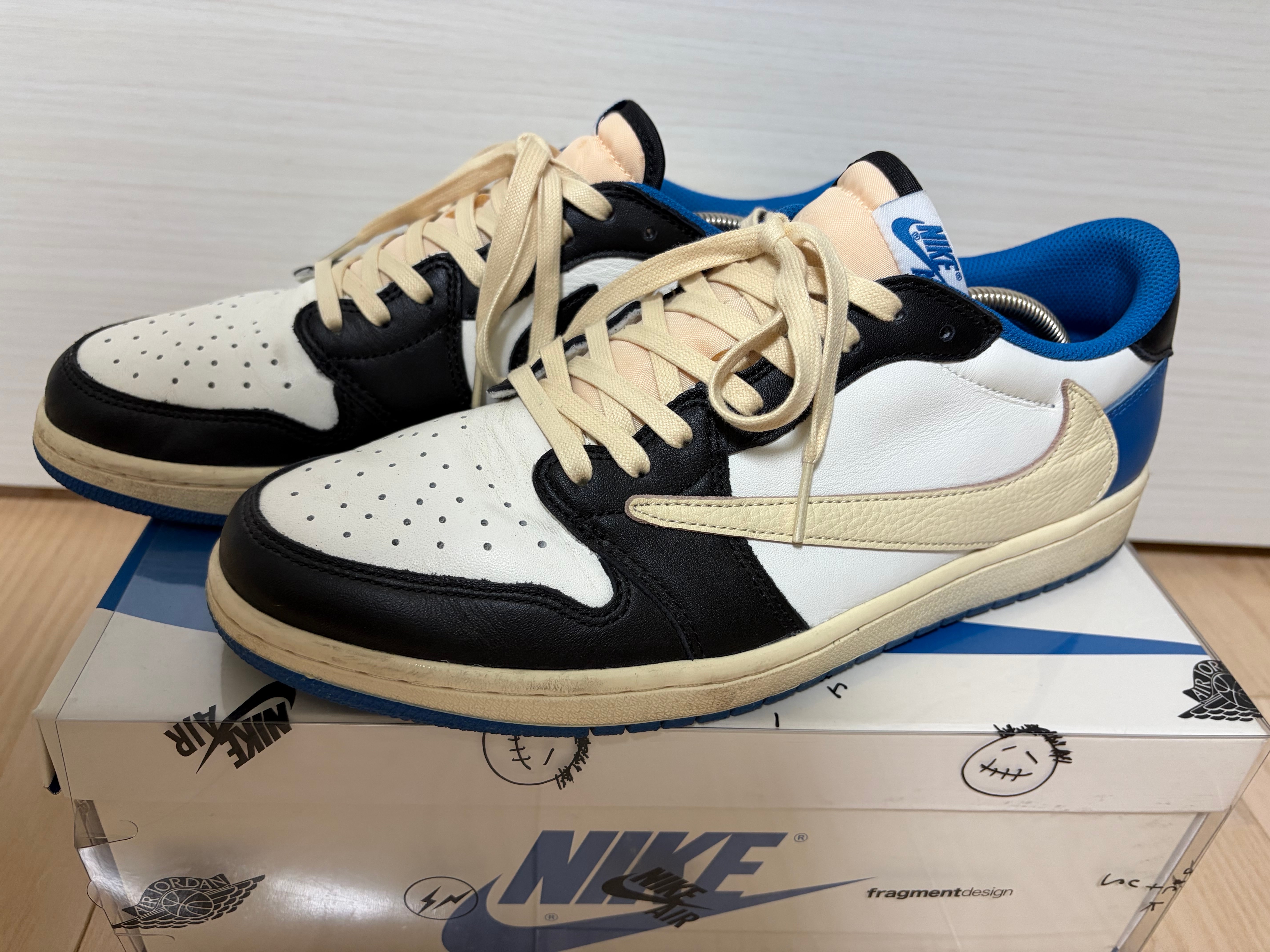 Travis Scott × fragment design × Nike Air Jordan 1 Low OG SP "Military Blue"