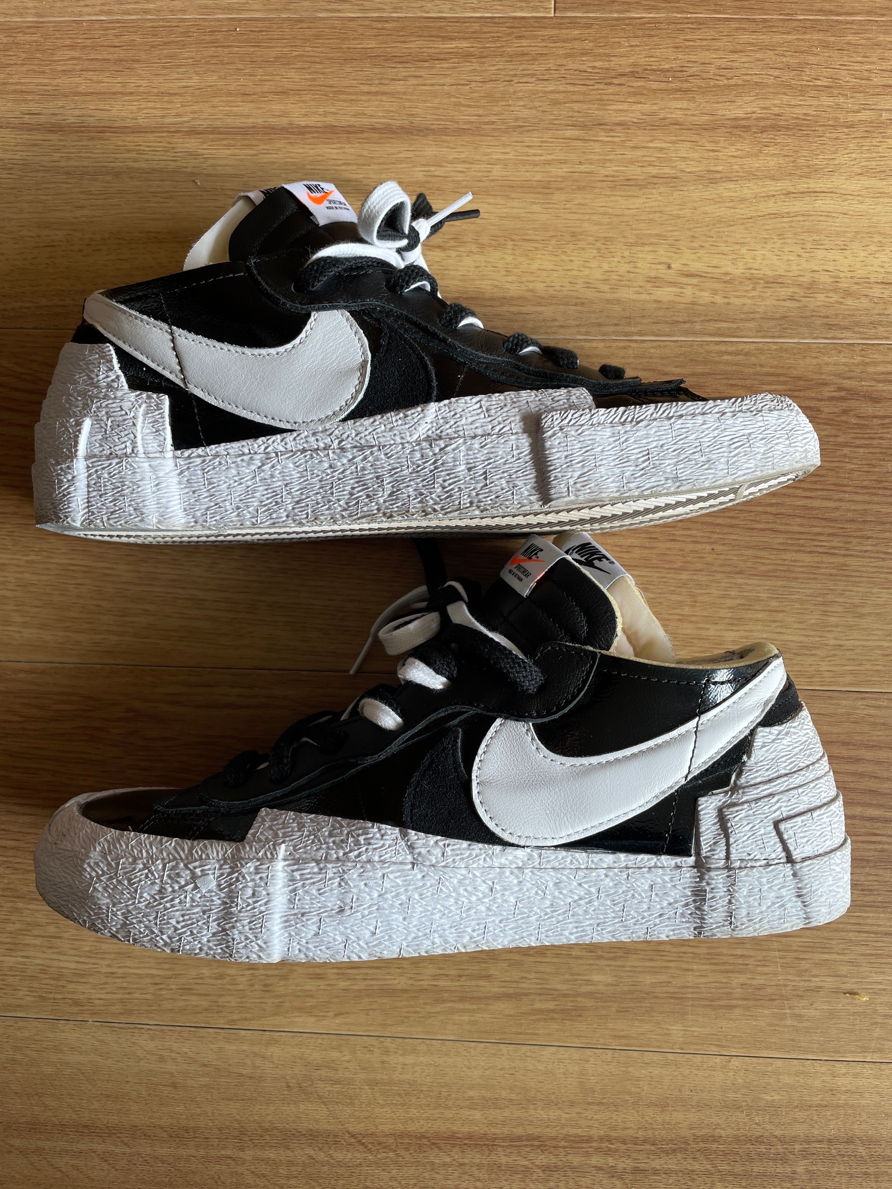 sacai × Nike Blazer Low "Black Patent Leather"