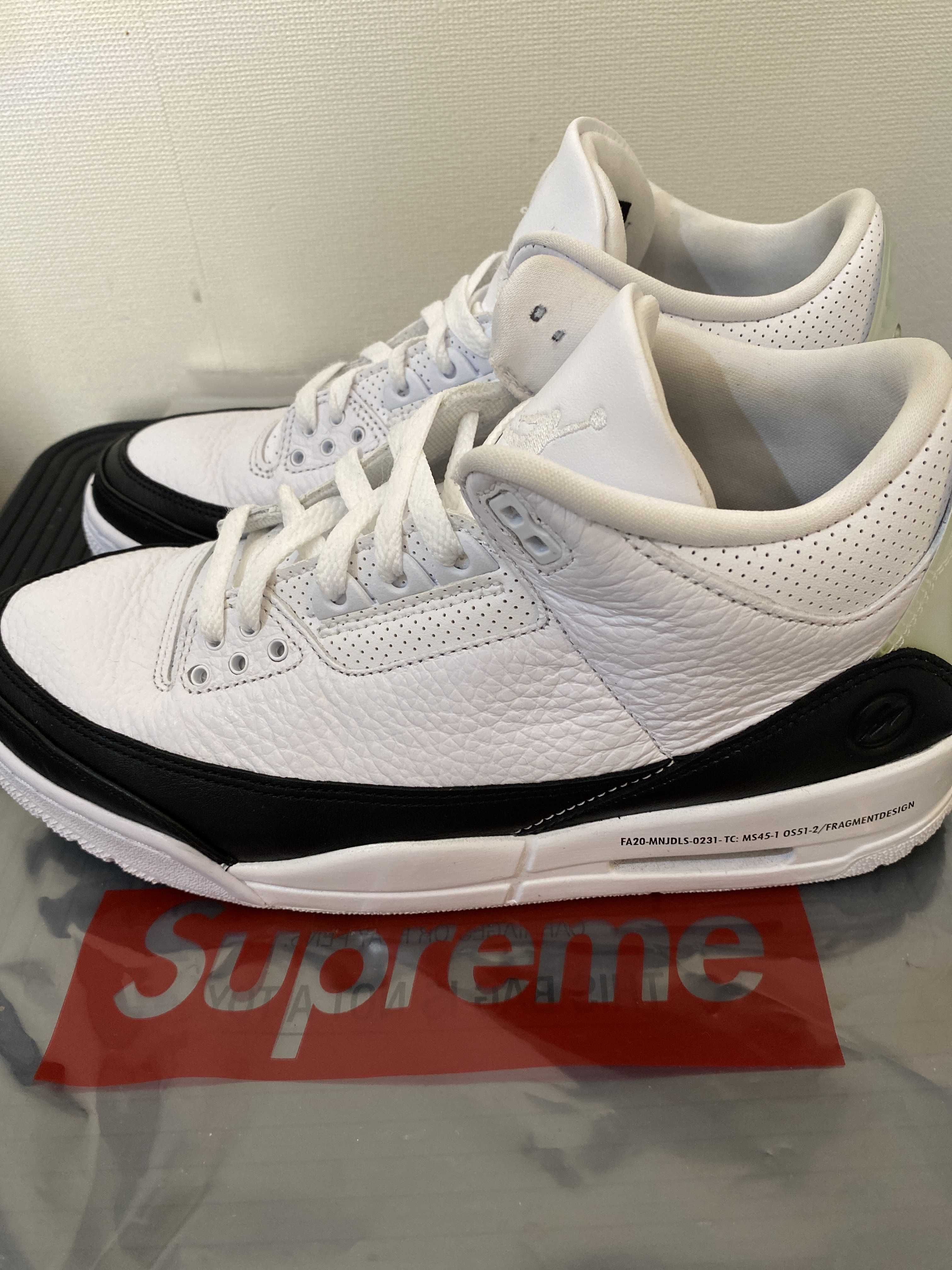 Fragment × Nike Air Jordan 3 "White/Black"