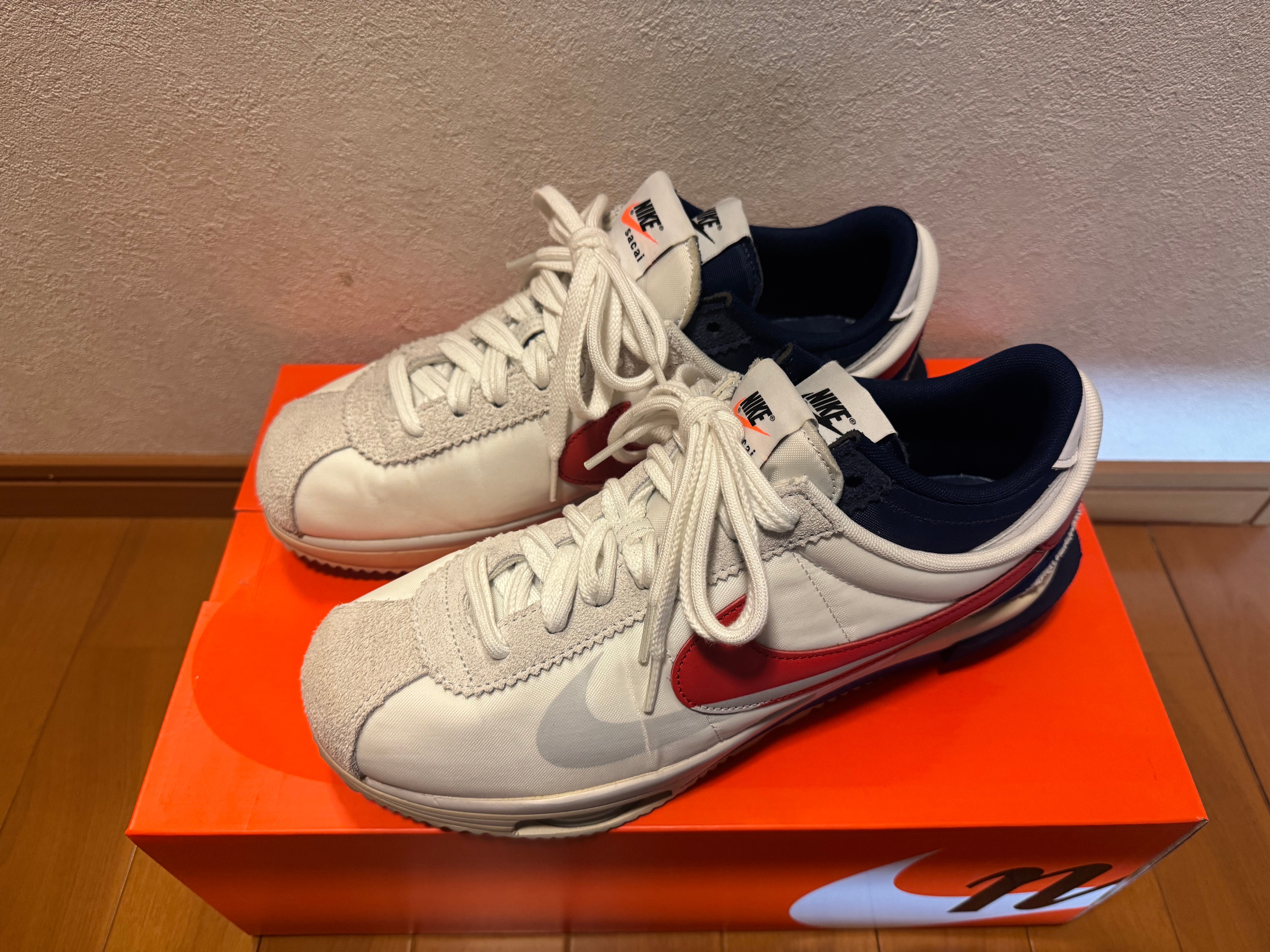 sacai × Nike Zoom Cortez "White and University Red"