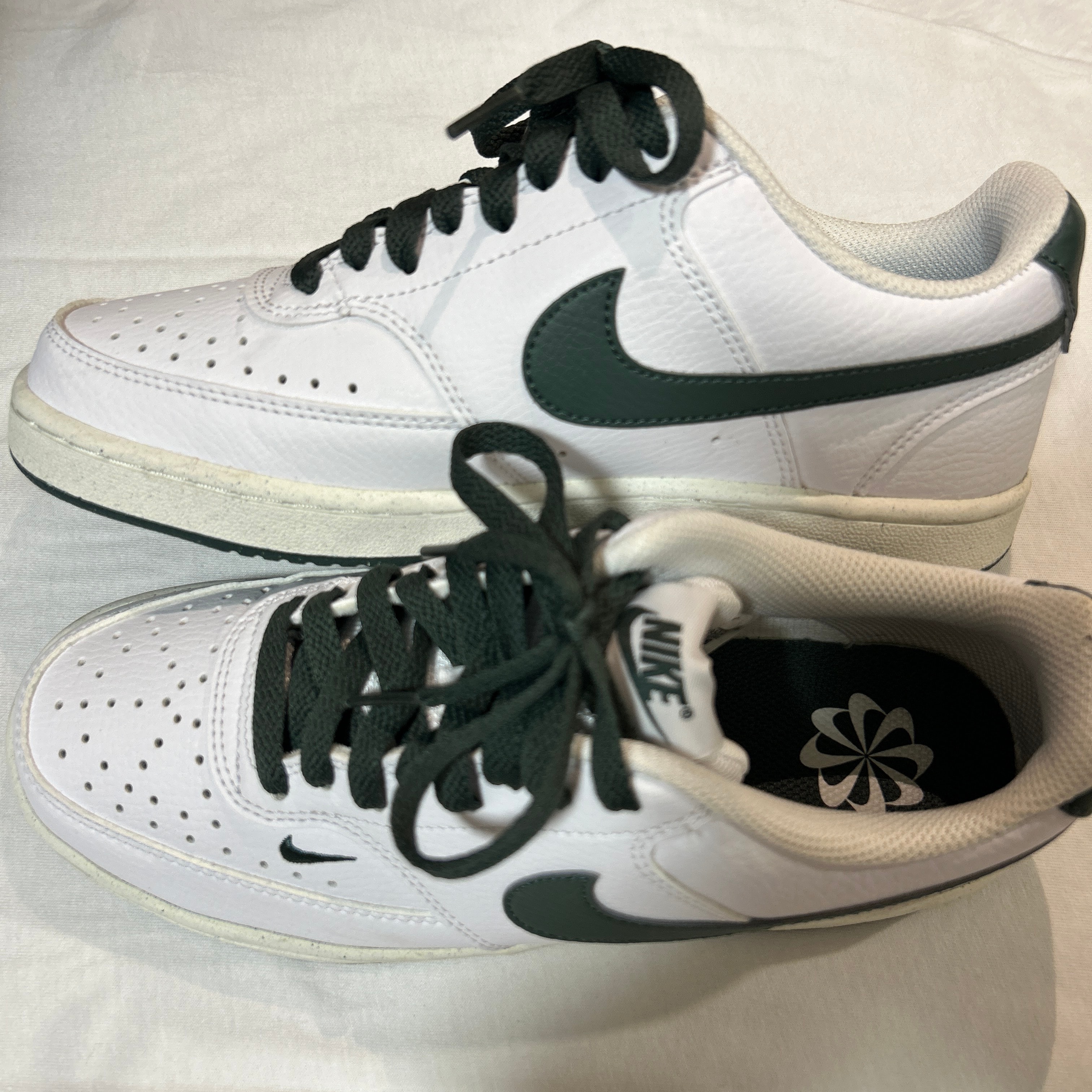 Nike Women's Court Vision Low Next Nature "White/Stadium Green/Sail/Vintage Green"