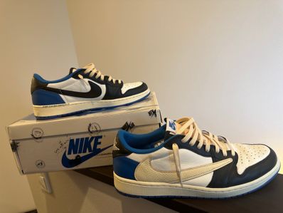 Travis Scott × fragment design × Nike Air Jordan 1 Low OG SP "Military Blue"
