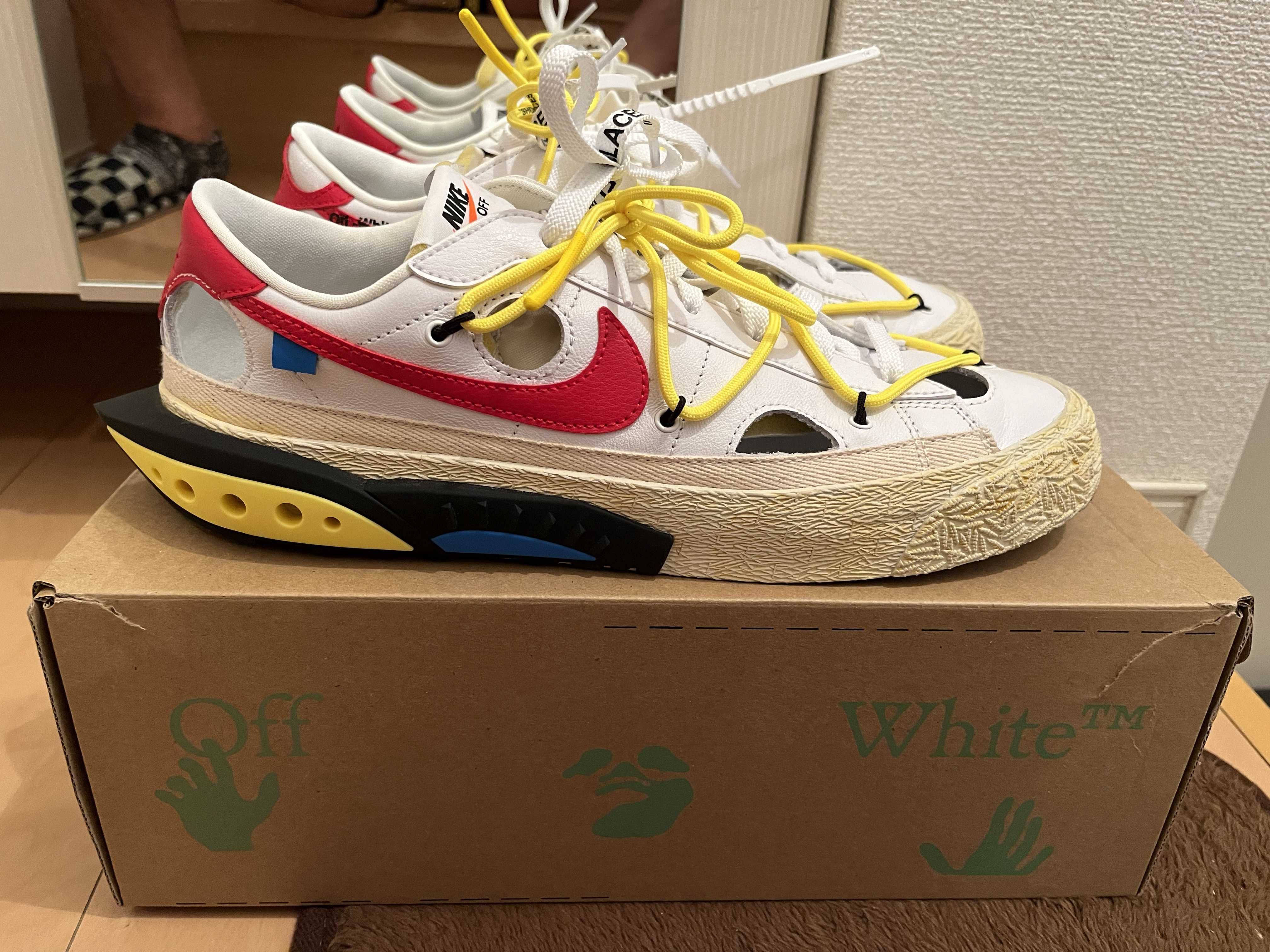 Off-White × Nike Blazer Low "White and University Red"