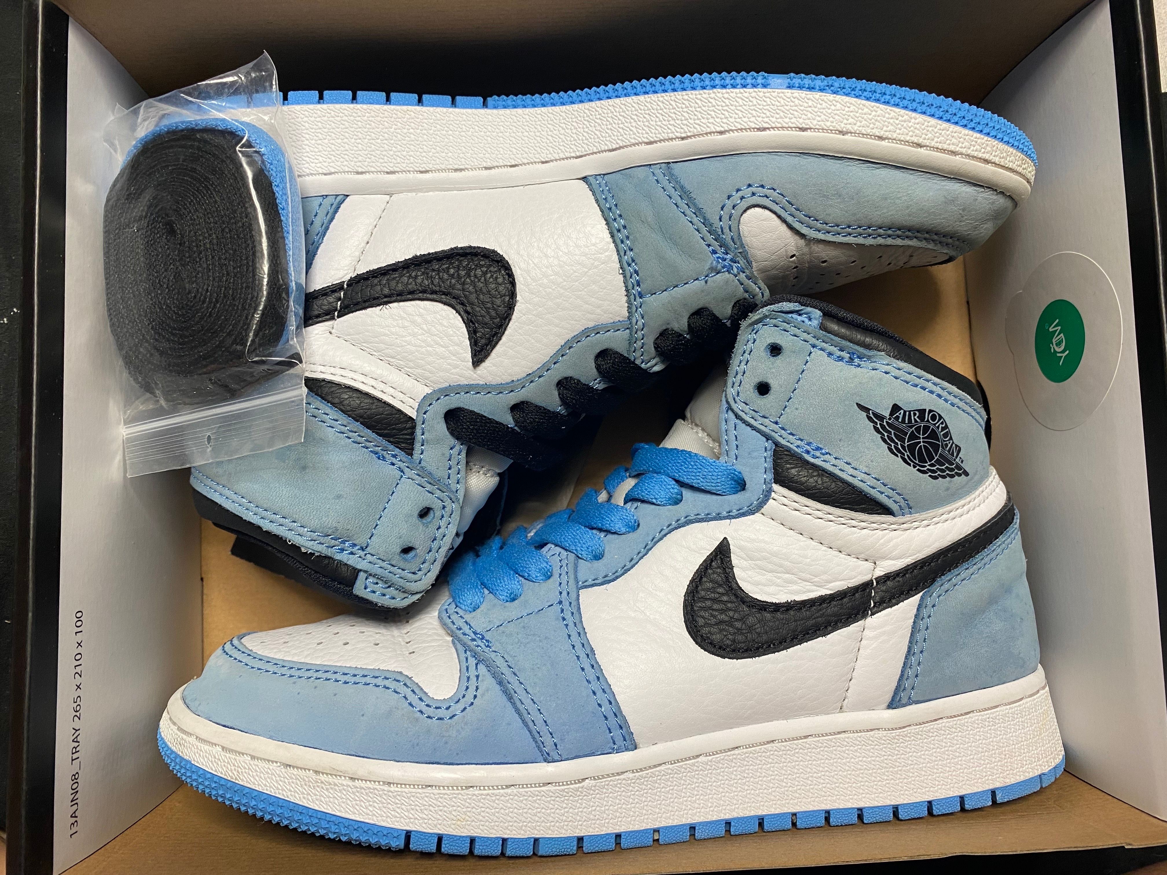 Nike GS Air Jordan 1 High "White/University Blue/Black"   