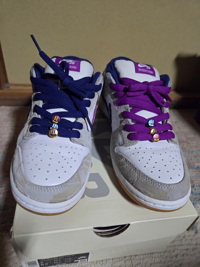 Rayssa Leal × Nike SB Dunk Low PRM "Pure Platinum and Vivid Purple"