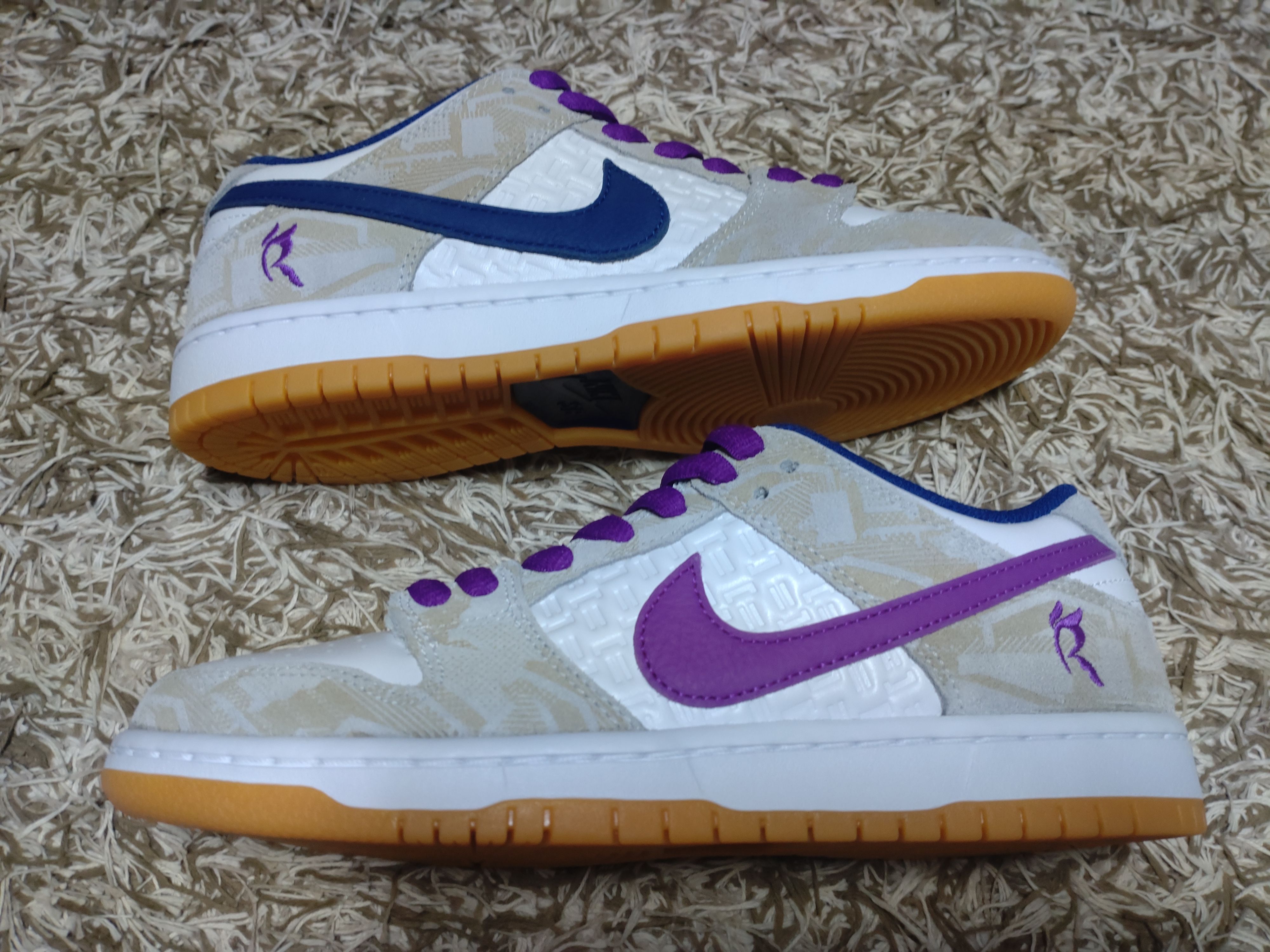 Rayssa Leal × Nike SB Dunk Low PRM "Pure Platinum and Vivid Purple"